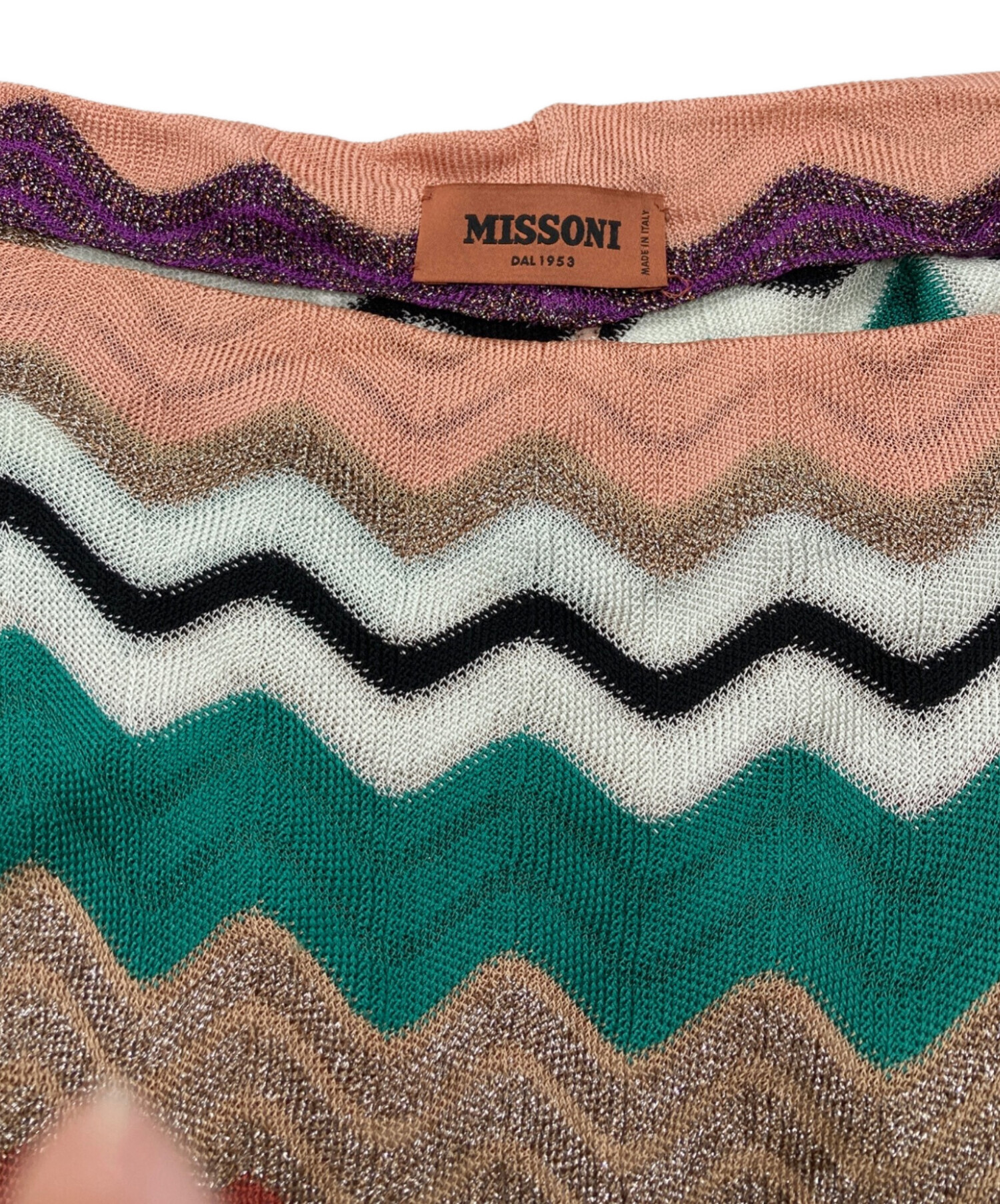中古・古着通販】missoni (ミッソーニ) 長袖ワンピース マルチカラー