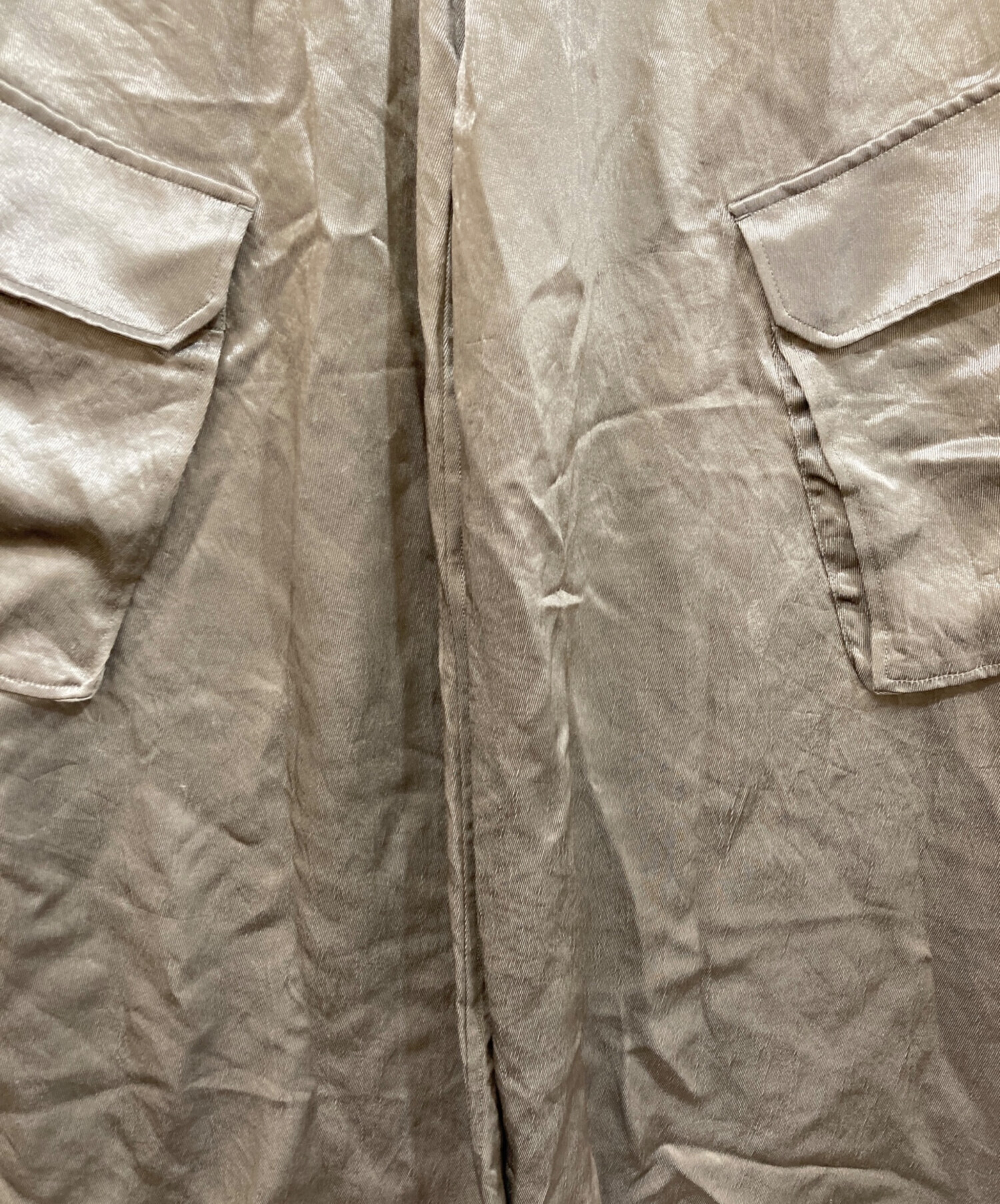 BEARDSLEY ワークパンツ カーキ色 中古・古着通販】BEARDSLEY (ビアズリー) 大人カーゴパンツサテン長