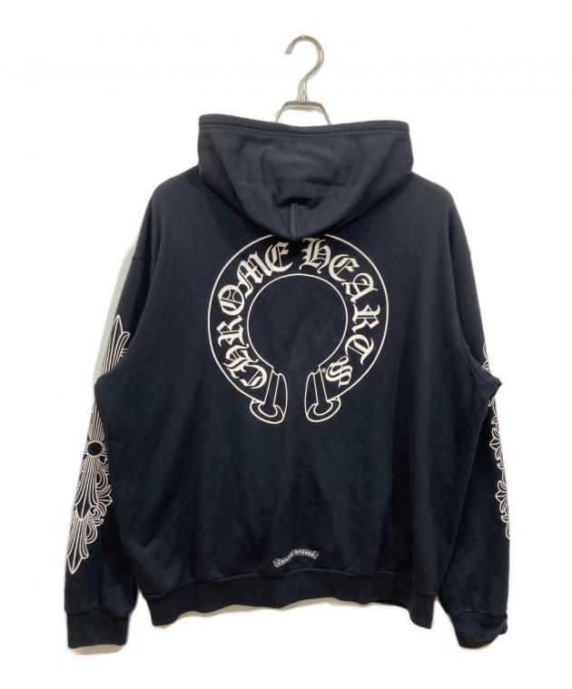 袖フローラルバックホースシュープリントパーカー 中古・古着通販】CHROME HEARTS (クロムハーツ) バックホースシュー袖