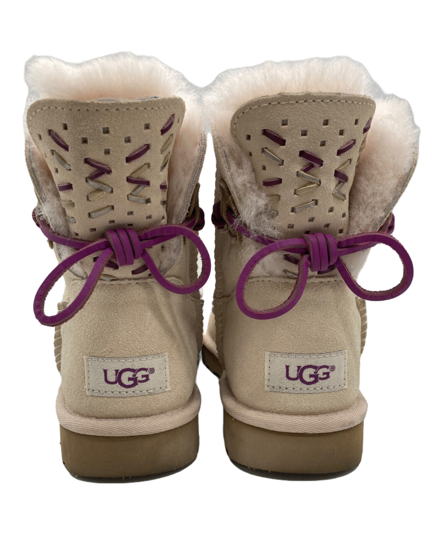 UGG アグ　ムートンブーツ ベージュ US8 25cm 中古・古着通販】UGG (アグ) ムートンブーツ ベージュ サイズ: SIZE