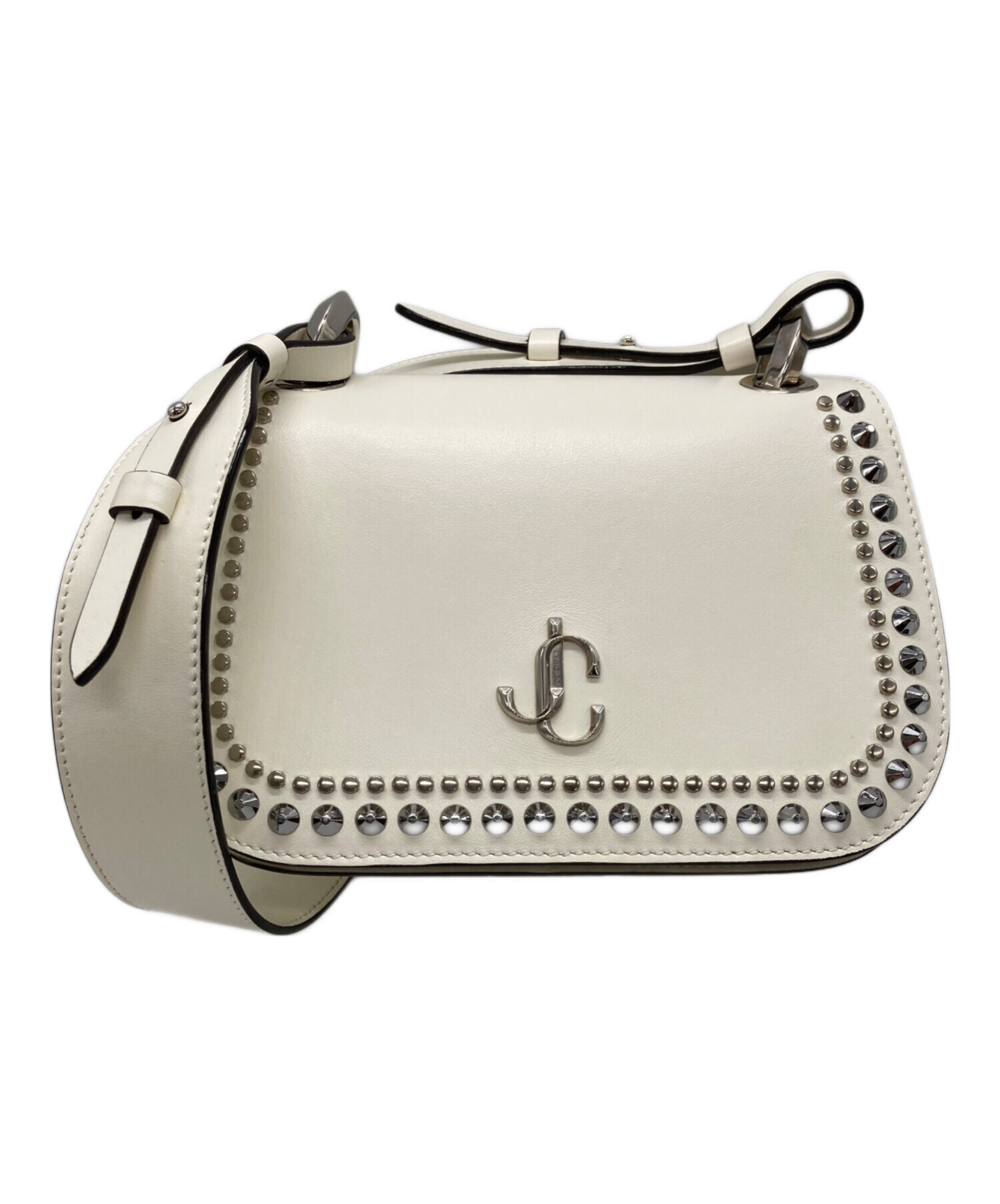 ジミーチュウ　スタッズショルダーバッグ今だけSALE！ 中古・古着通販】JIMMY CHOO (ジミーチュウ) スタッズショルダーバッグ