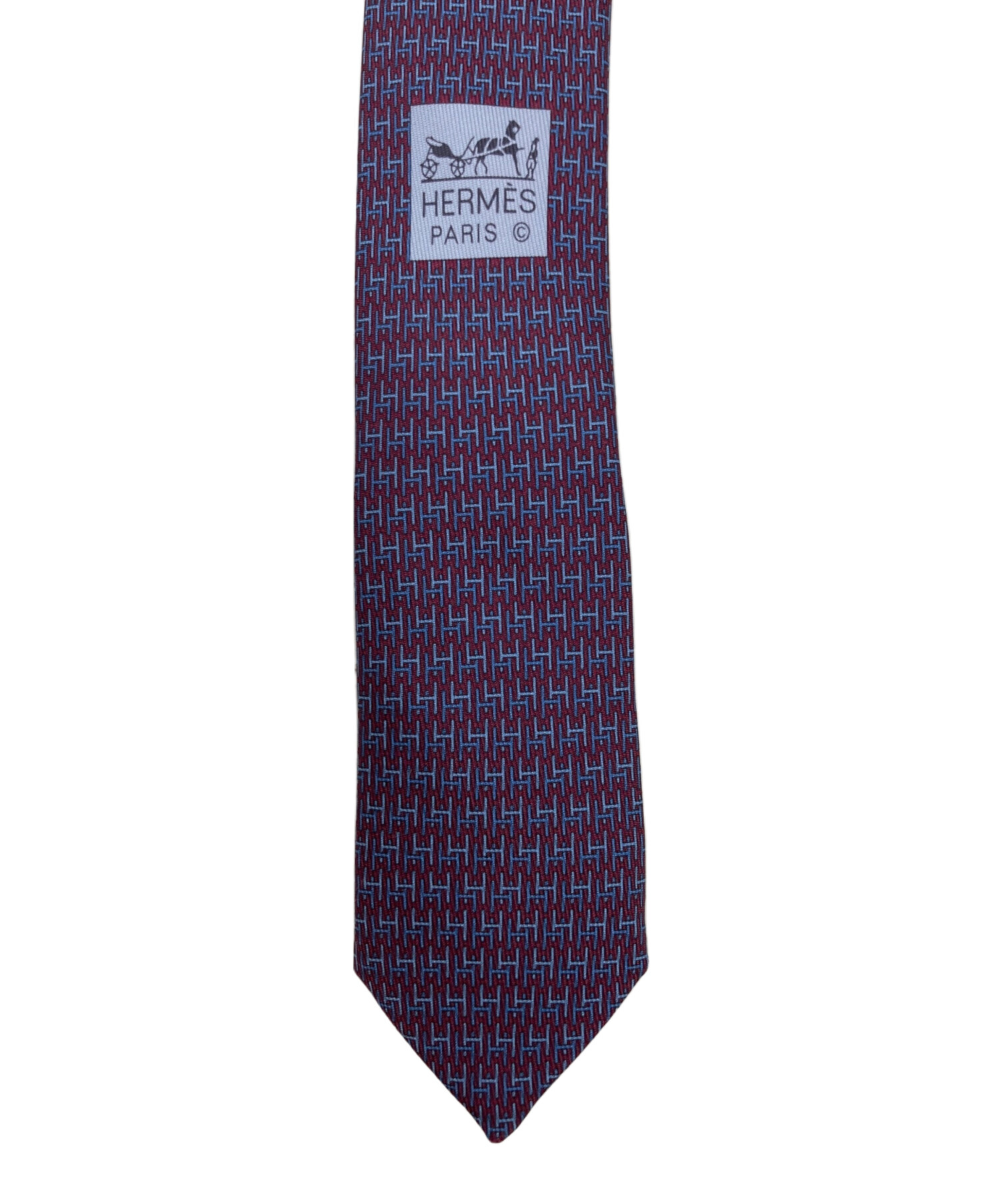 エルメス HERMES メンズ ネクタイ CRAVATE TWILL TIE 7 中古・古着通販】HERMES (エルメス) cravate twill tie 7 ネイビー