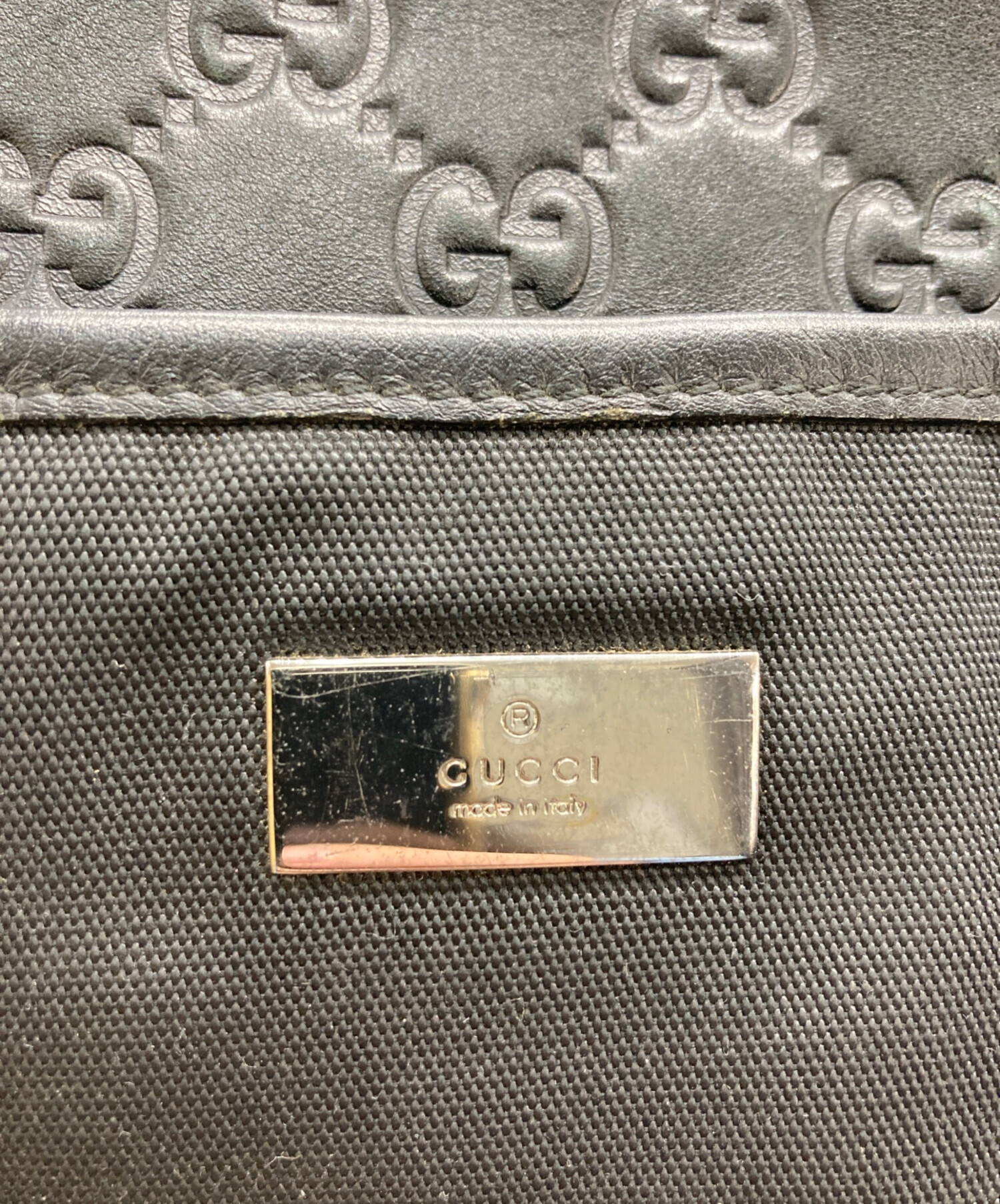 中古・古着通販】GUCCI (グッチ) セカンドバッグ ブラック｜ブランド