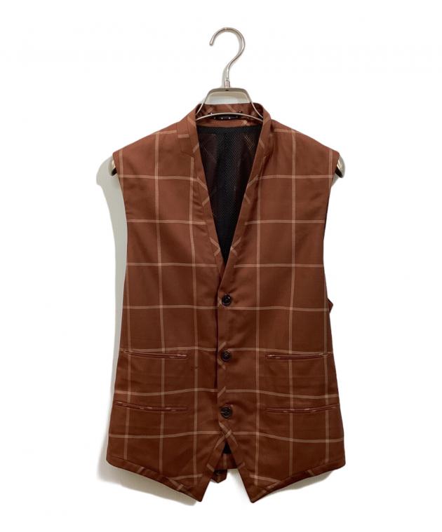 ポールスミス セットアップ ウィンドウペンチェック柄 ブラウン Lサイズ スーツ 中古・古着通販】PAUL SMITH (ポールスミス) 3ピース ウィンドウペン