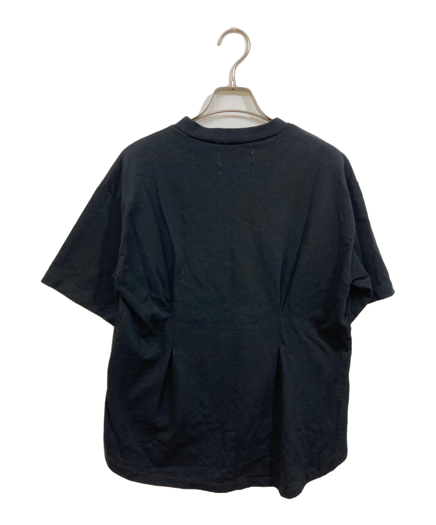 中古・古着通販】MUVEIL (ミュベール) smile刺繍Tシャツ ブラック