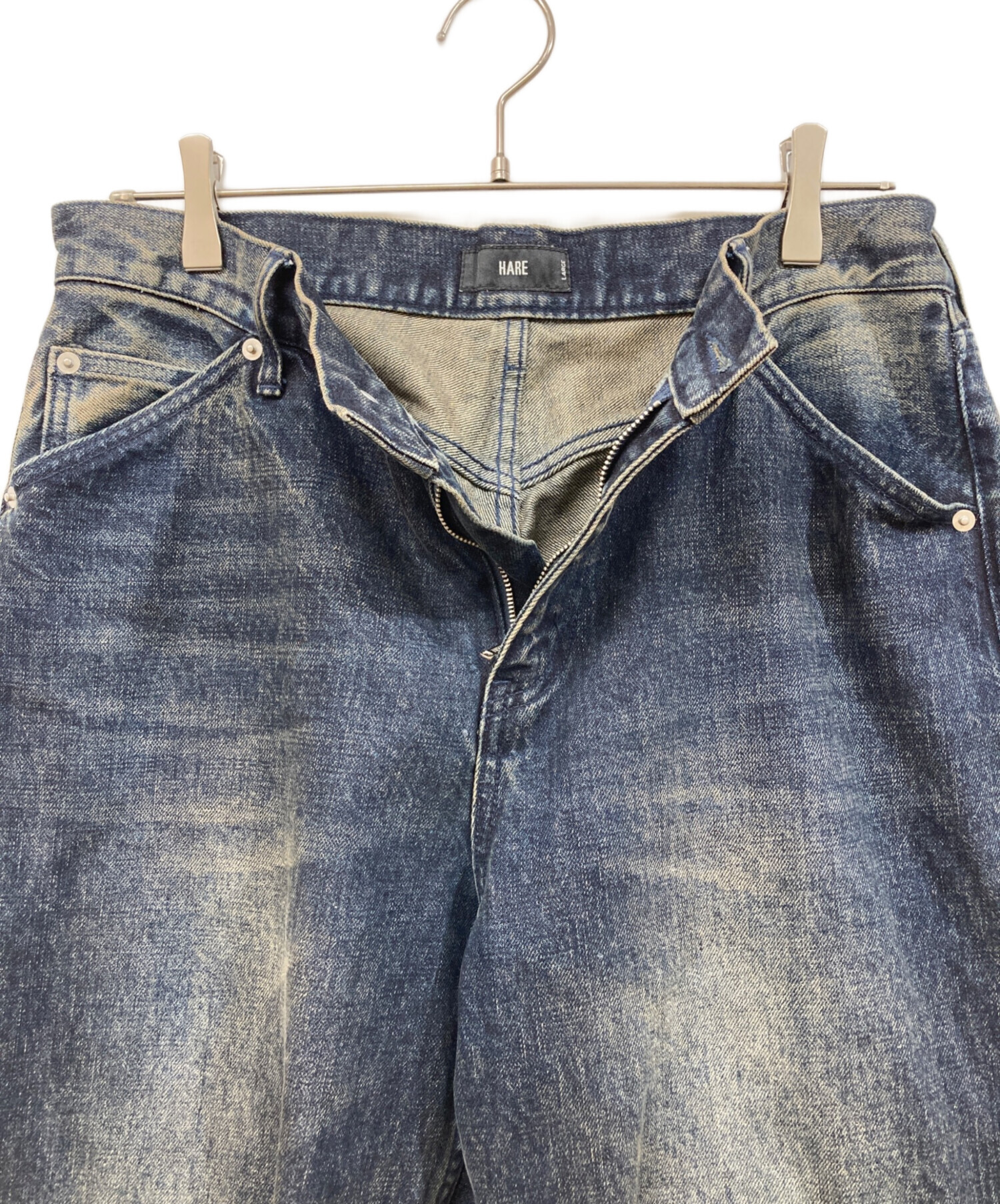 中古・古着通販】HARE (ハレ) ヴィンテージ加工デニムパンツ 