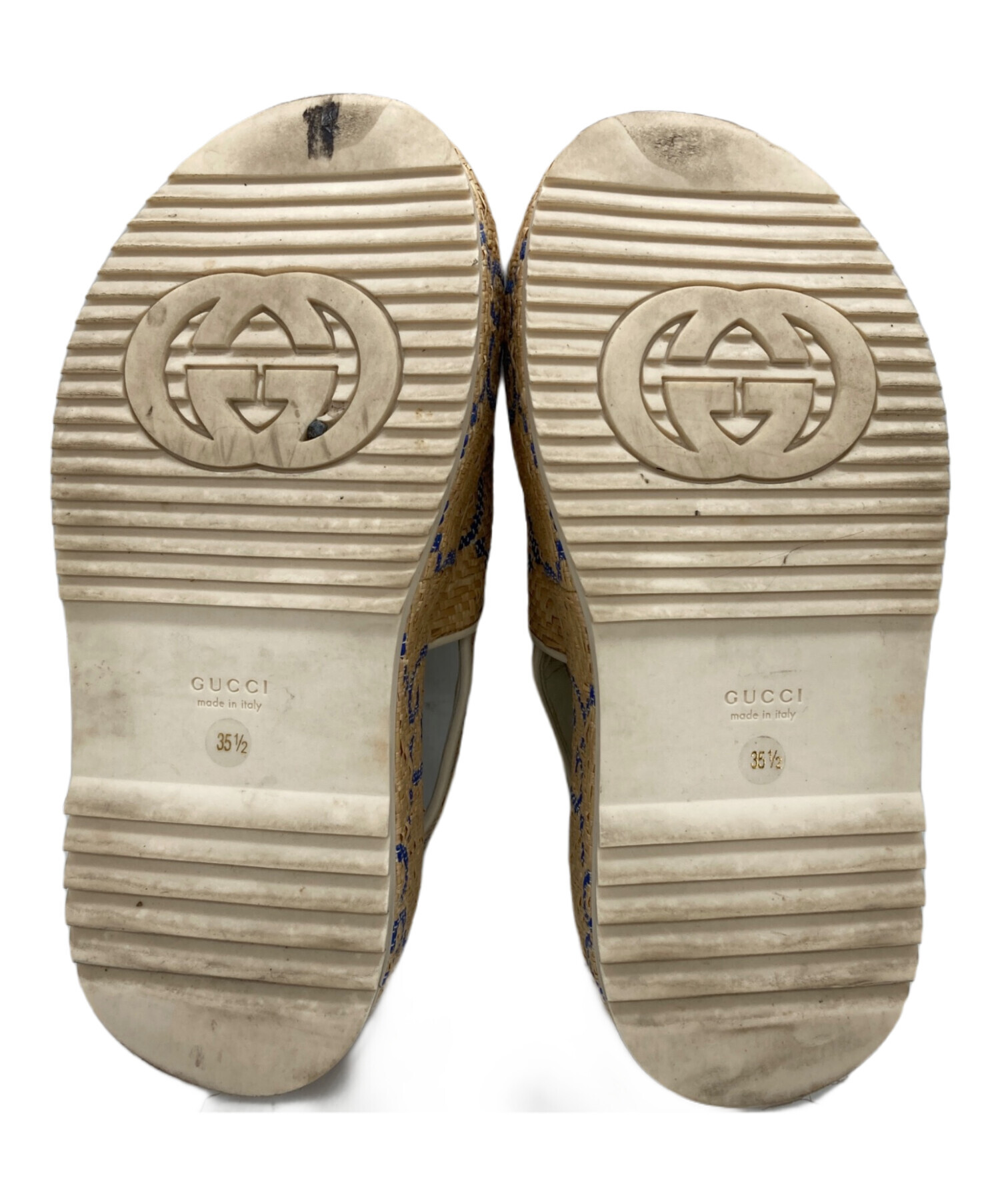 中古・古着通販】GUCCI (グッチ) GGプラットフォームサンダル ベージュ