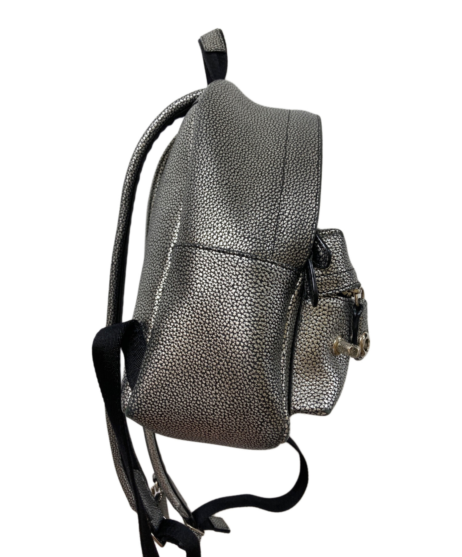 コーチ COACH オールドコーチ ミニリュックUSA製 グレー 中古・古着通販】COACH (コーチ) レザー ミニリュックサック｜ブランド