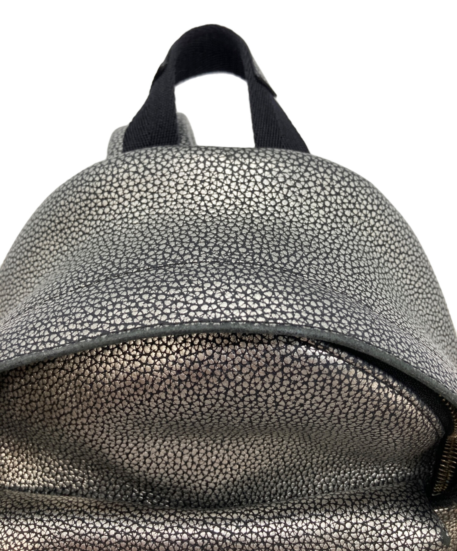 コーチ COACH オールドコーチ ミニリュックUSA製 グレー 中古・古着通販】COACH (コーチ) レザー ミニリュックサック｜ブランド