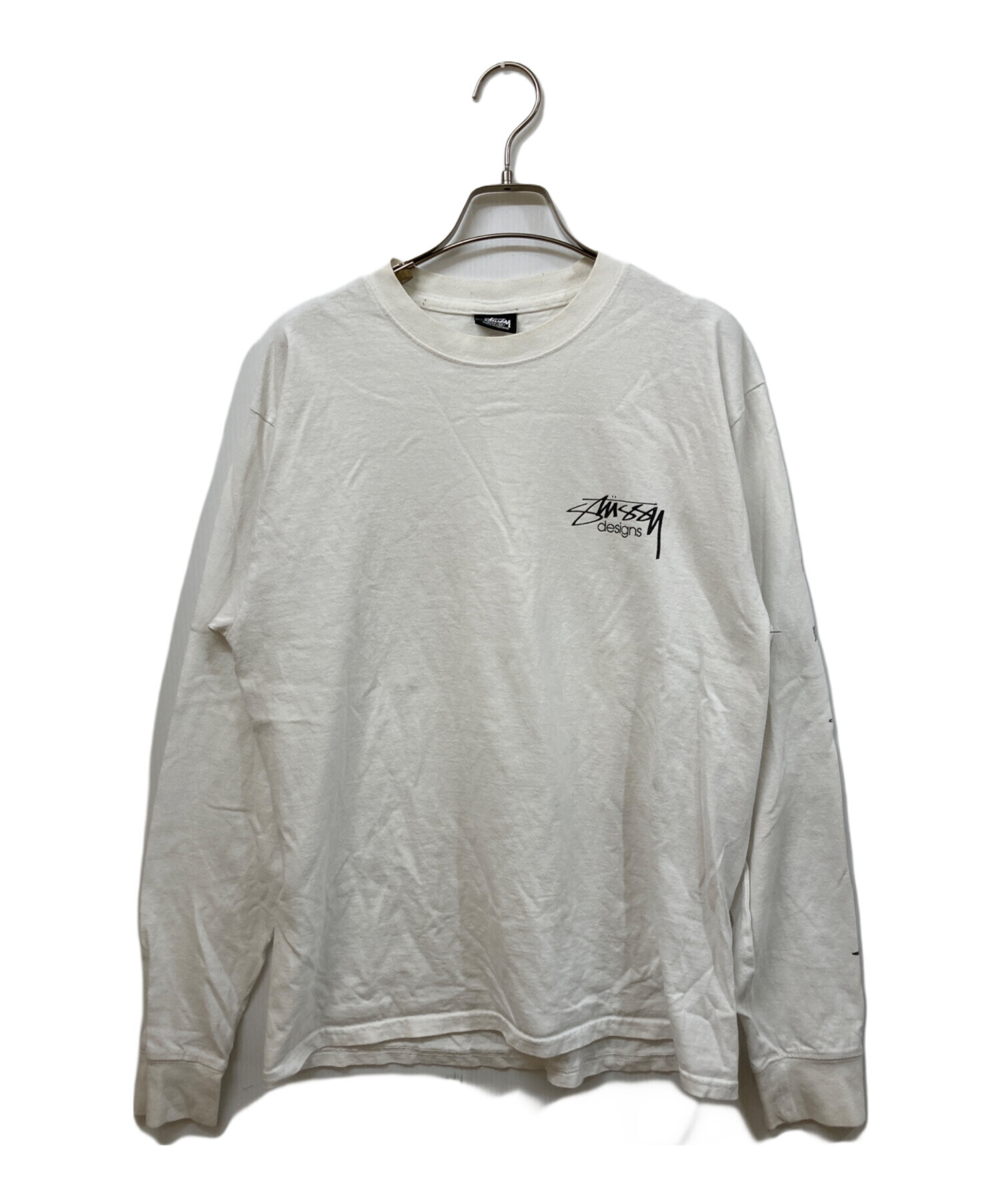 中古・古着通販】stussy (ステューシー) 長袖Tシャツ ホワイト サイズ