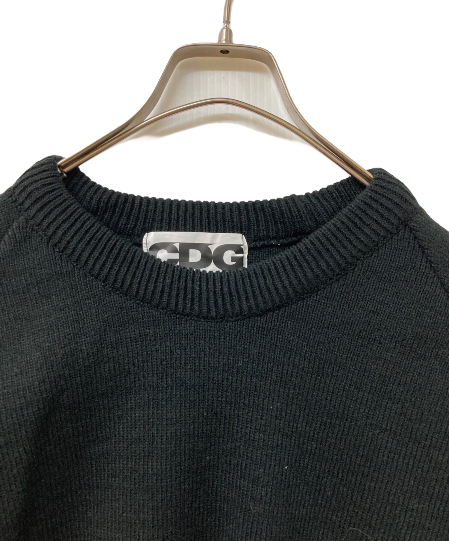 お値下　STRAIGHTEDGE ストレートエッジ パーカー M 西野亮廣　古着 中古・古着通販】CDG (シーディージー) サイドスリットニット ブラック