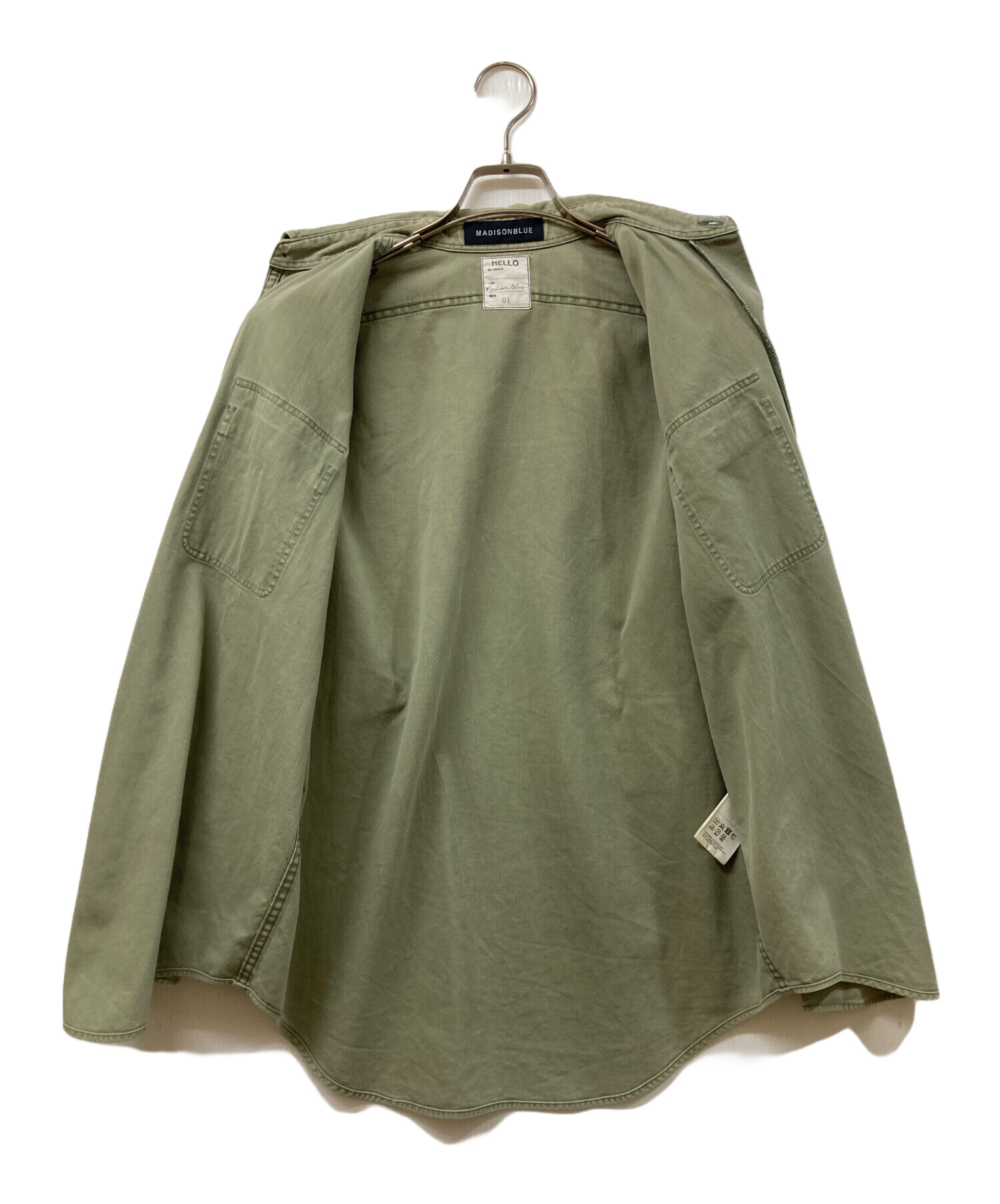 （Used）マディソンブルー　ハンプトンカーキシャツ 中古・古着通販】MADISON BLUE (マディソンブルー) HAMPTON BACK SATIN