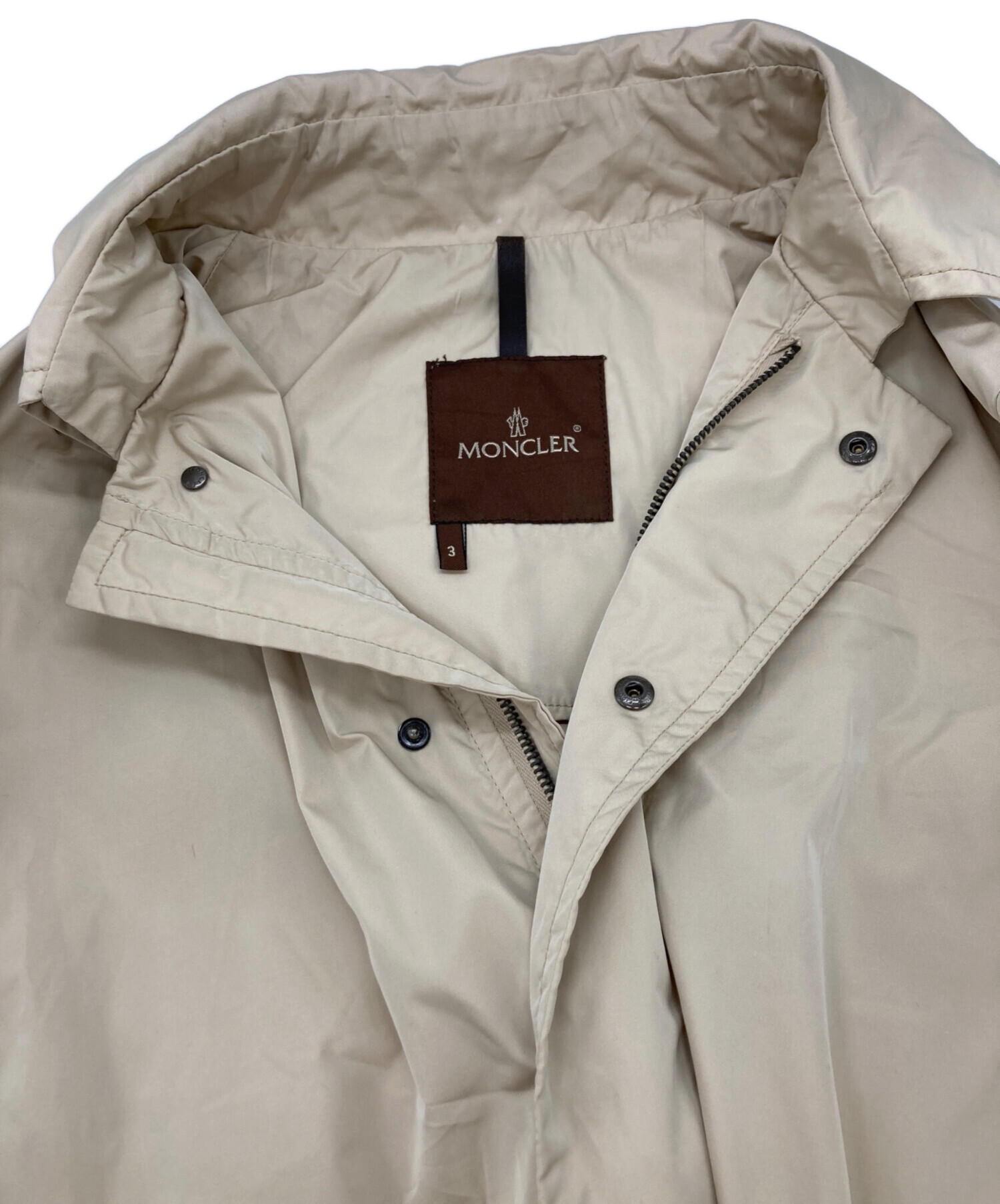 中古・古着通販】MONCLER (モンクレール) ナイロンコート ベージュ