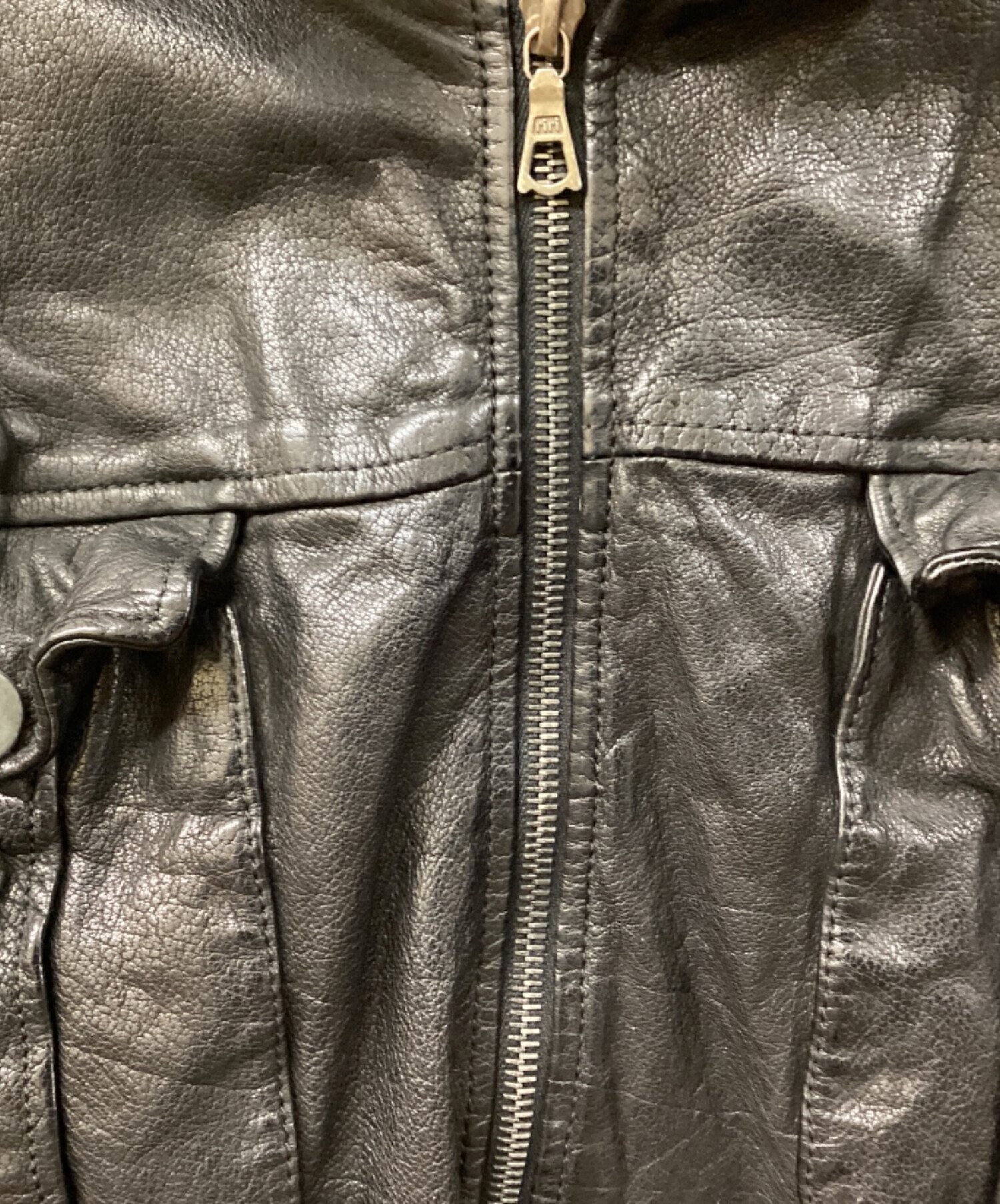 中古・古着通販】FAKTOR (ファクター) レザージャケット ブラック