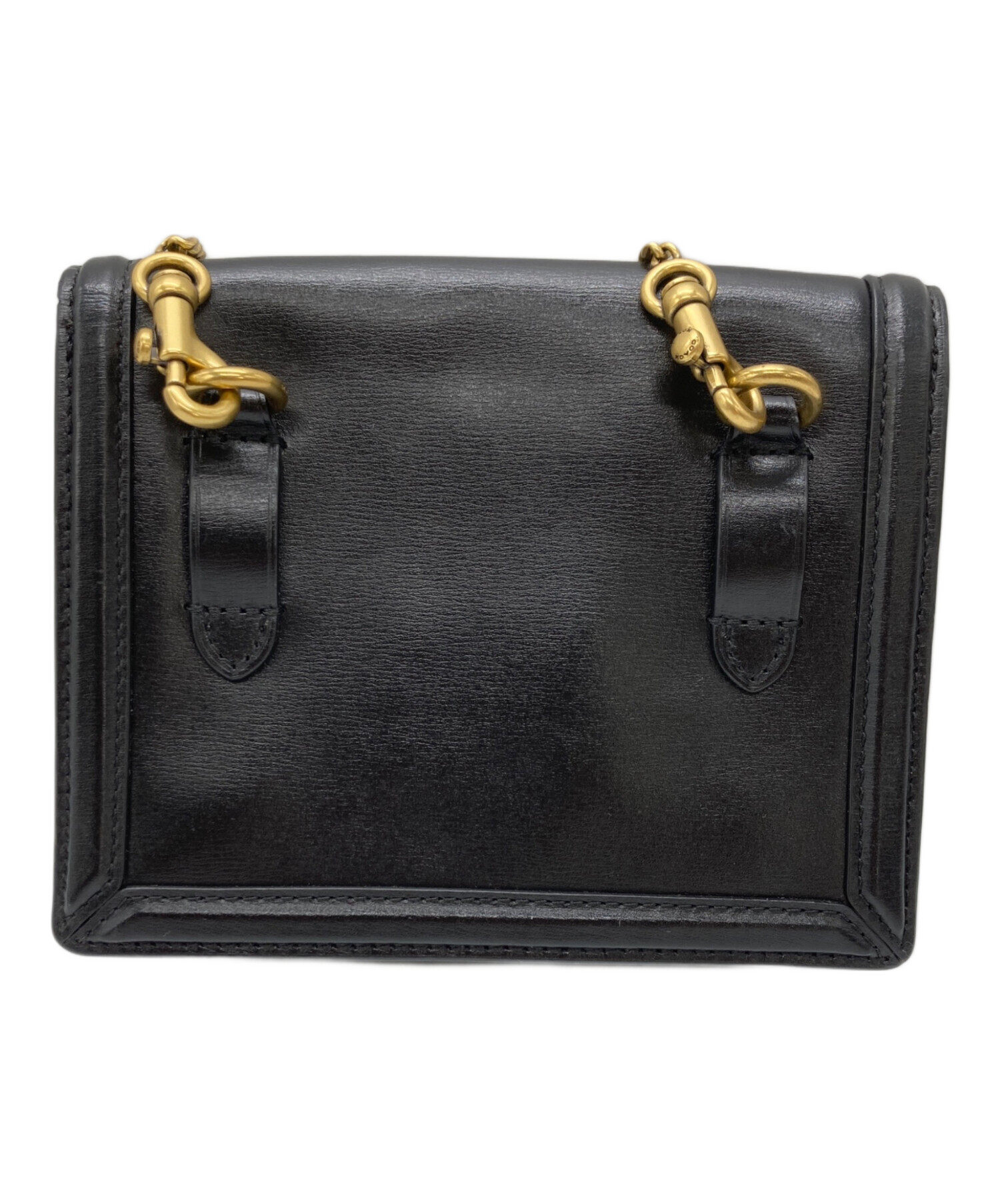 COACH ブラック ショルダーバッグ 中古・古着通販】COACH (コーチ) チェーンショルダーバッグ｜ブランド