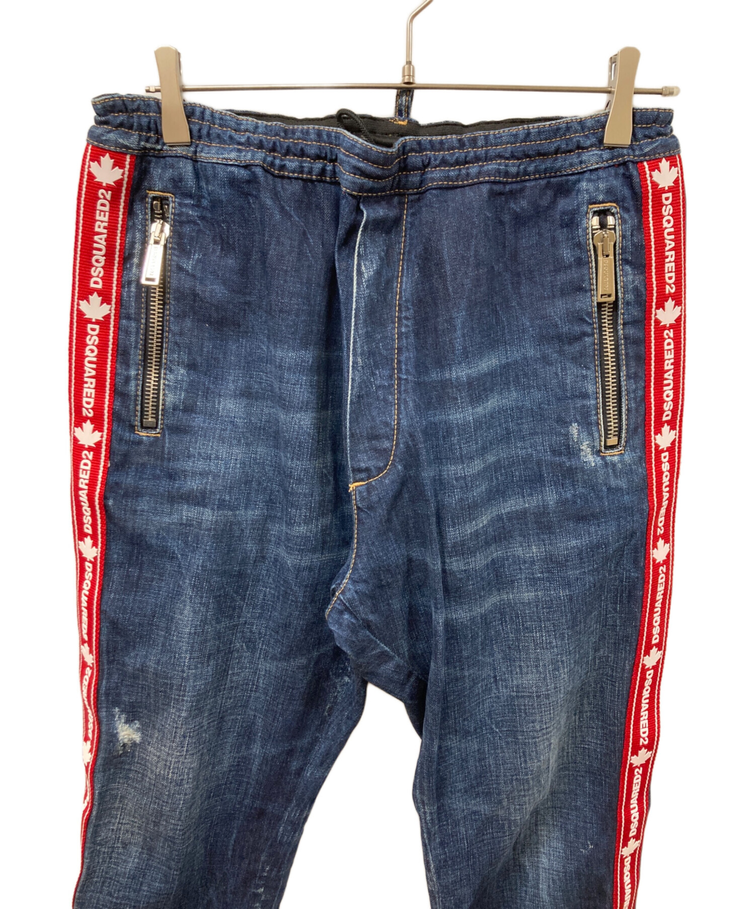 中古・古着通販】DSQUARED2 (ディースクエアード) ラインデニムパンツ 