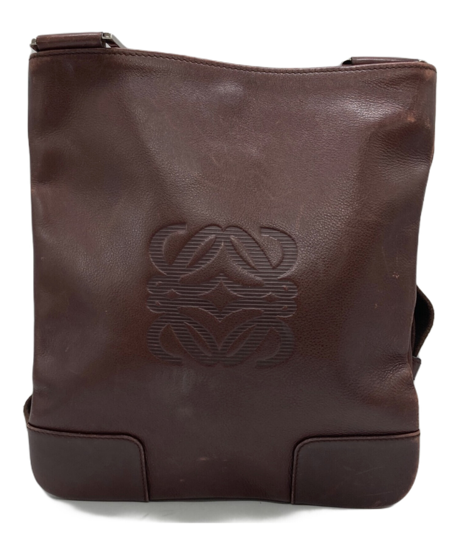 中古・古着通販】LOEWE (ロエベ) アナグラムショルダーバッグ ブラウン 