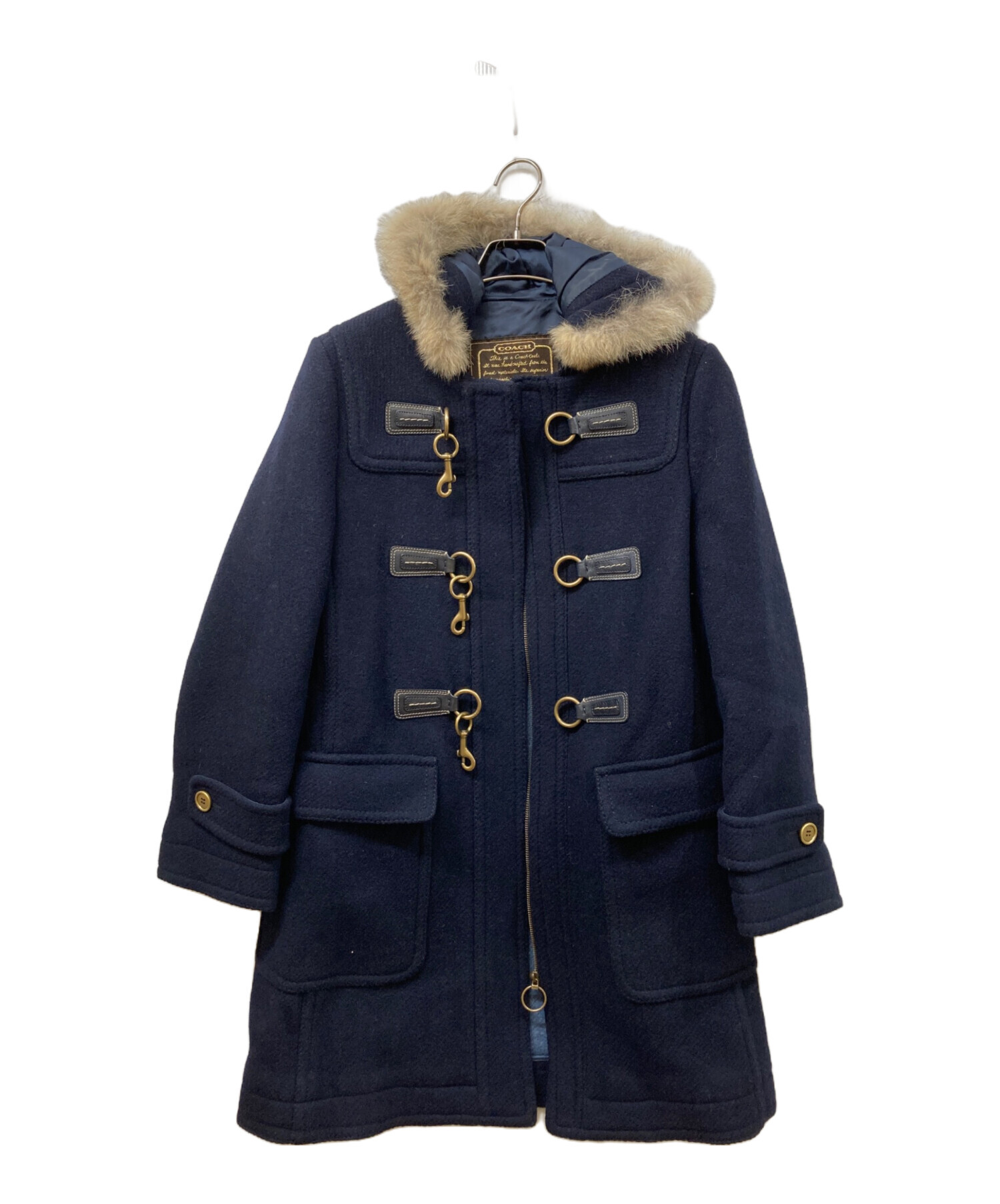 R*O様 COACH レディース ダッフルコート 中古・古着通販】COACH (コーチ) ダッフルコート ネイビー サイズ:8