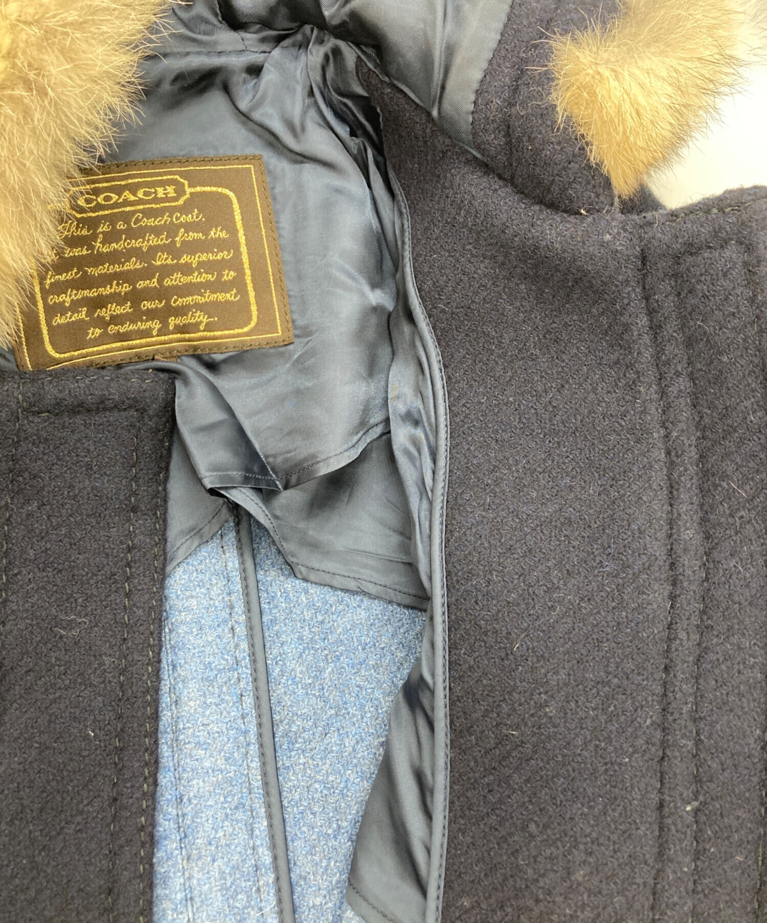 中古・古着通販】COACH (コーチ) ダッフルコート ネイビー サイズ:8