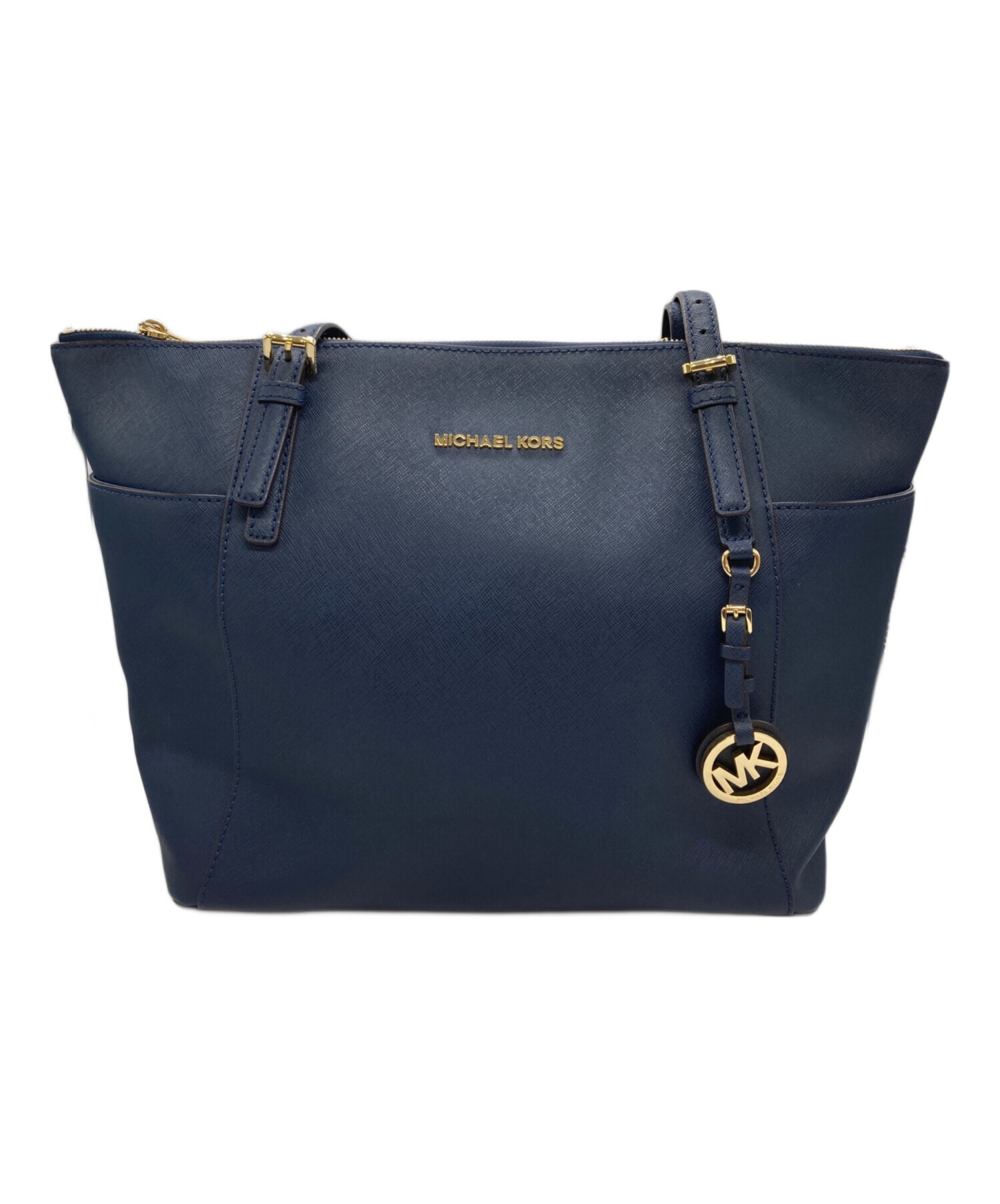 MICHAEL KORS トートバッグ ネイビー 中古・古着通販】MICHAEL KORS (マイケルコース) トートバッグ