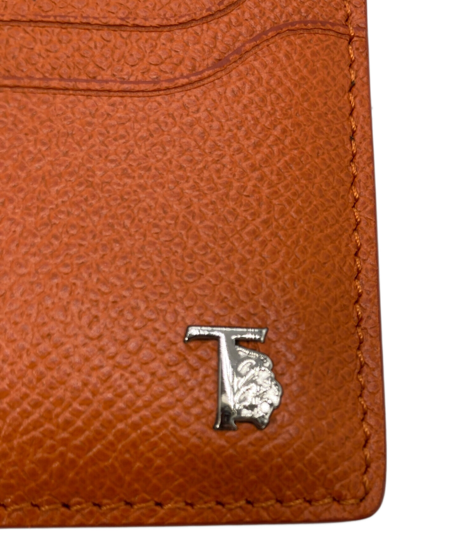 中古・古着通販】TOD'S (トッズ) レザーカードケース オレンジ サイズ