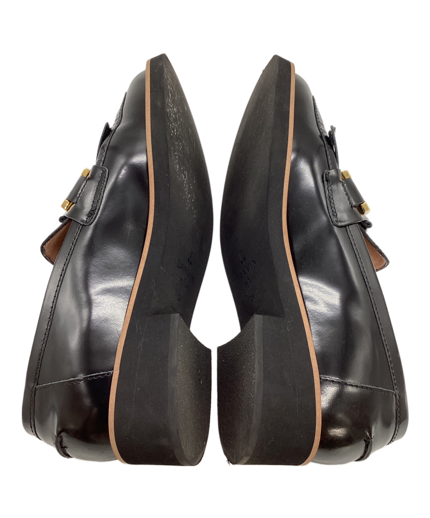 LANVIN ブラックローファー 中古・古着通販】LANVIN en Bleu (ランバンオンブルー) ビットフリンジ