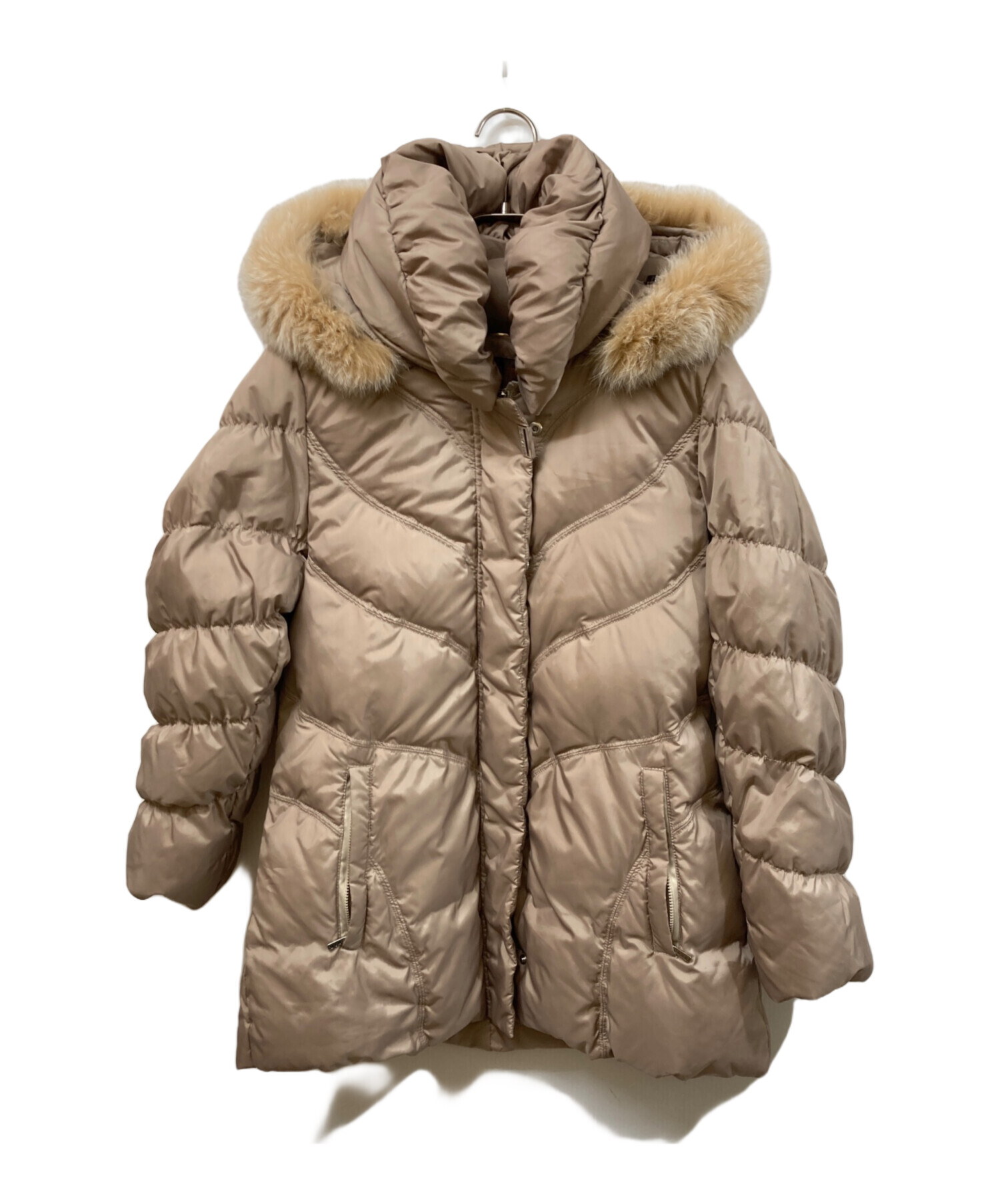 中古・古着通販】BALMAIN (バルマン) ファーダウンジャケット ブラウン