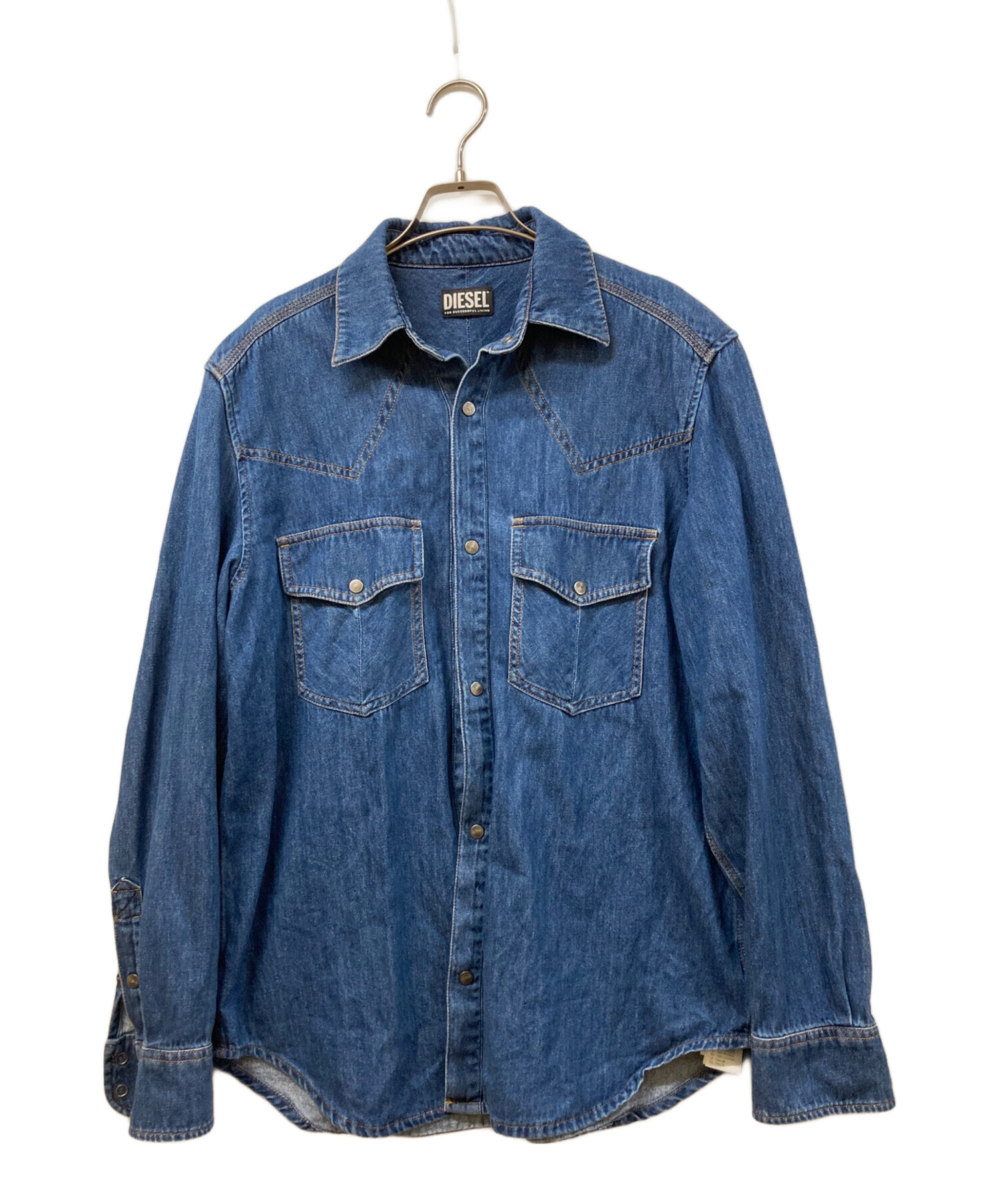 中古・古着通販】DIESEL (ディーゼル) デニムシャツ インディゴ サイズ 