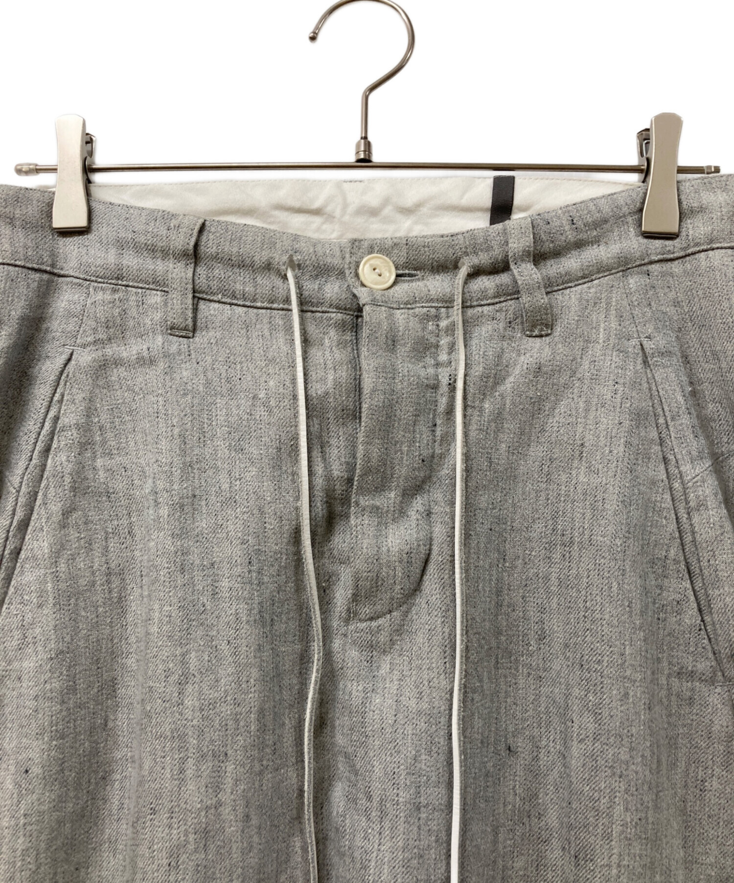 希少品★カズユキクマガイ カシミヤウール ヘリングボーン サルエルパンツ 中古・古着通販】KAZUYUKI KUMAGAI ATTACHMENT (カズユキクマガイ