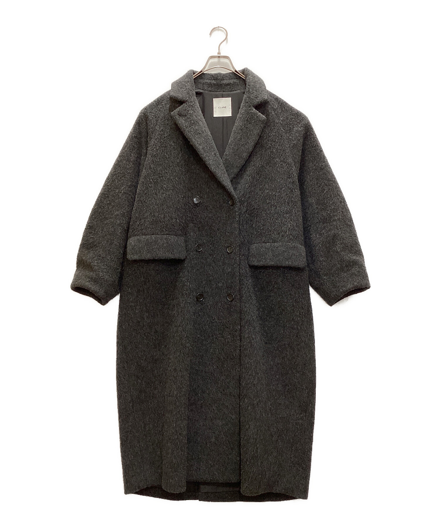 中古・古着通販】CLANE (クラネ) DOUBLE WOOL LONG COAT グレー サイズ