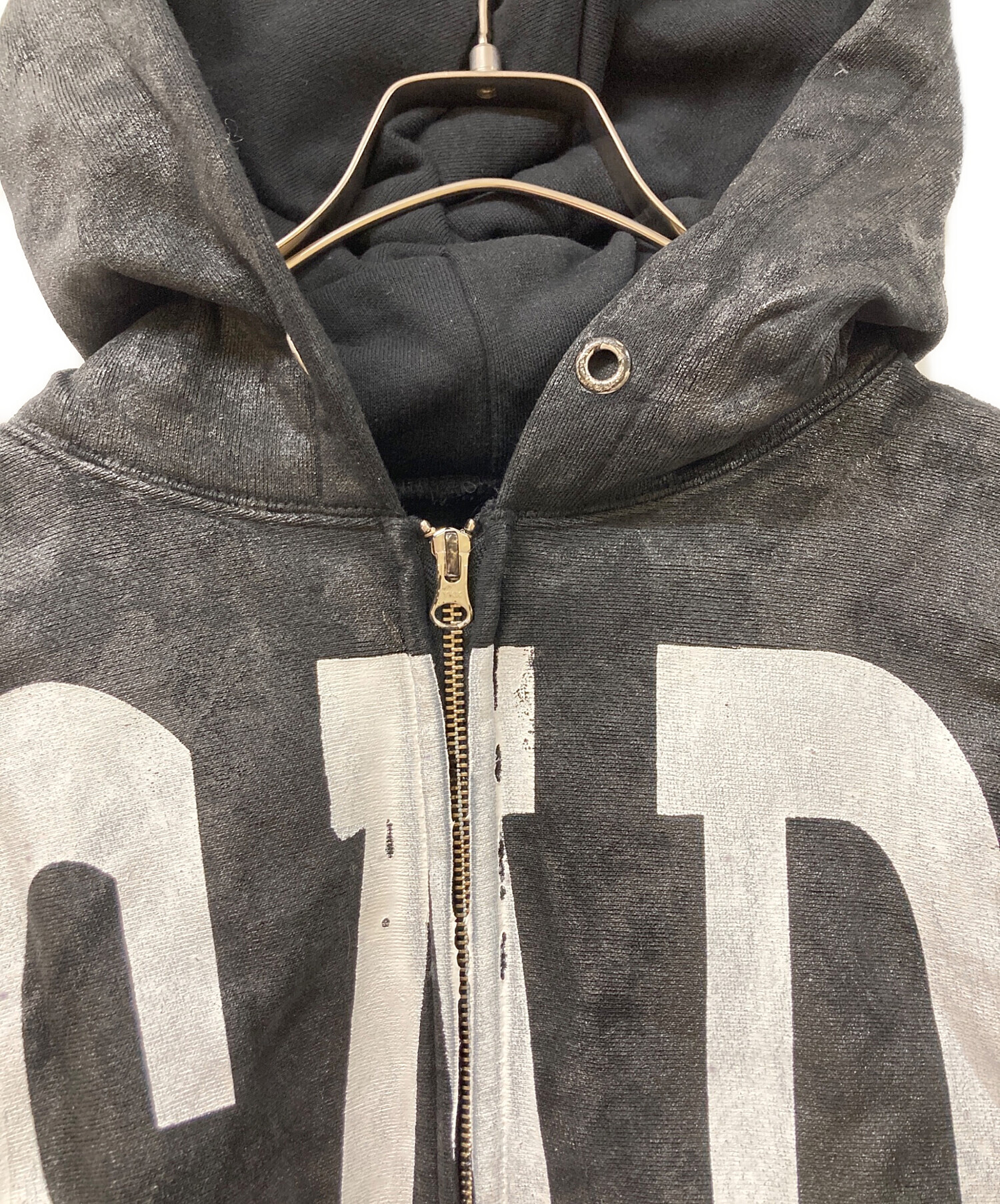 中古・古着通販】SAD (サッド) ジップパーカー ブラック サイズ:SIZE L