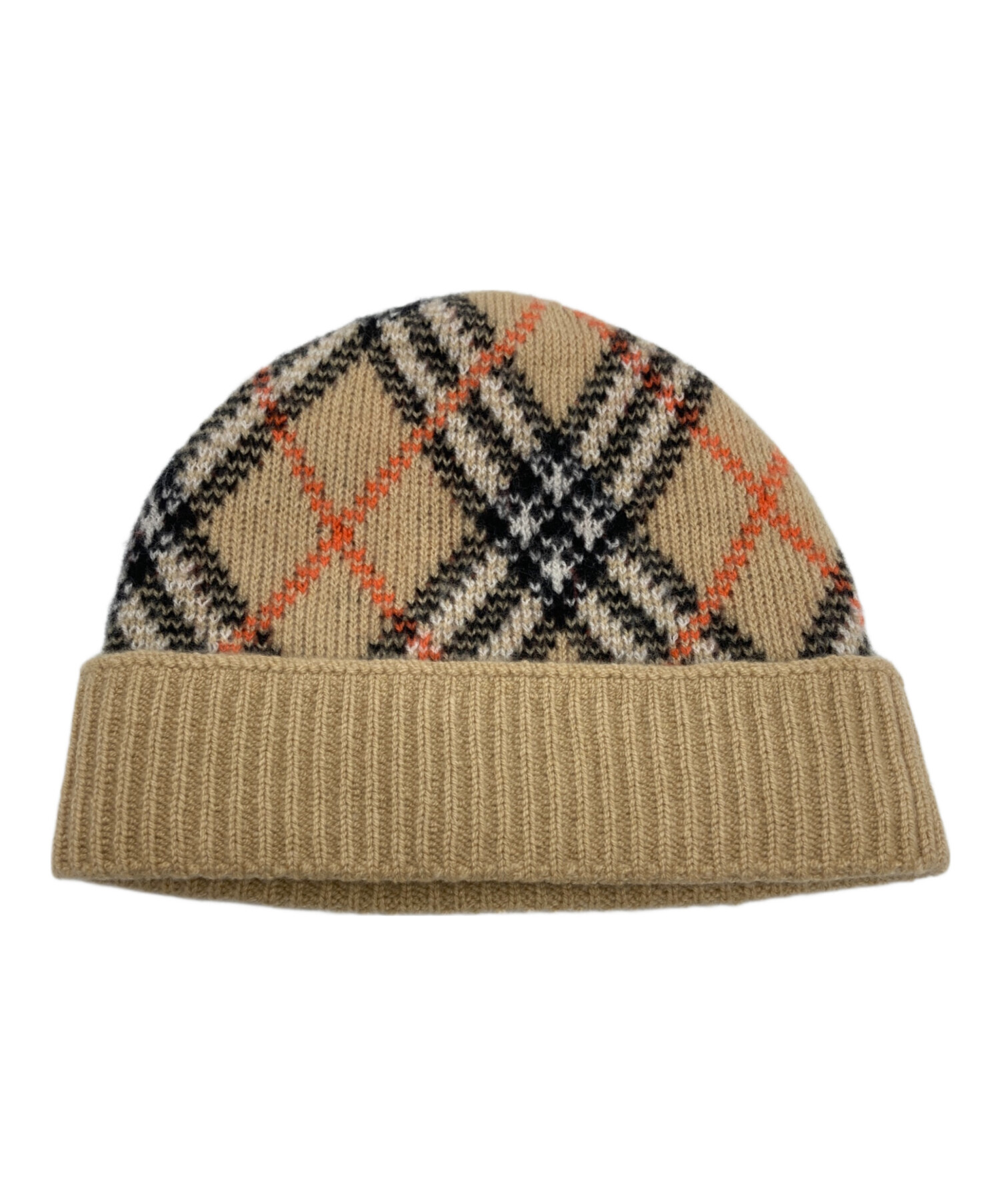 中古・古着通販】BURBERRY (バーバリー) チェック カシミヤビーニー