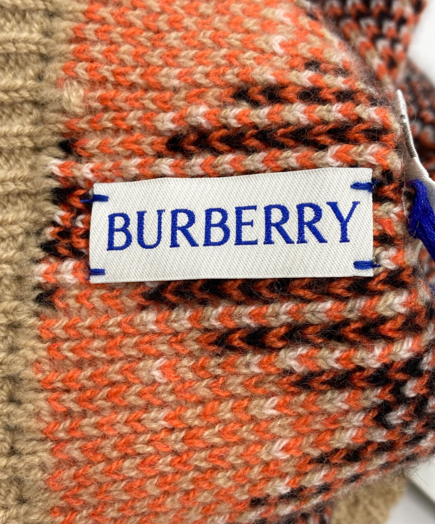 中古・古着通販】BURBERRY (バーバリー) チェック カシミヤビーニー