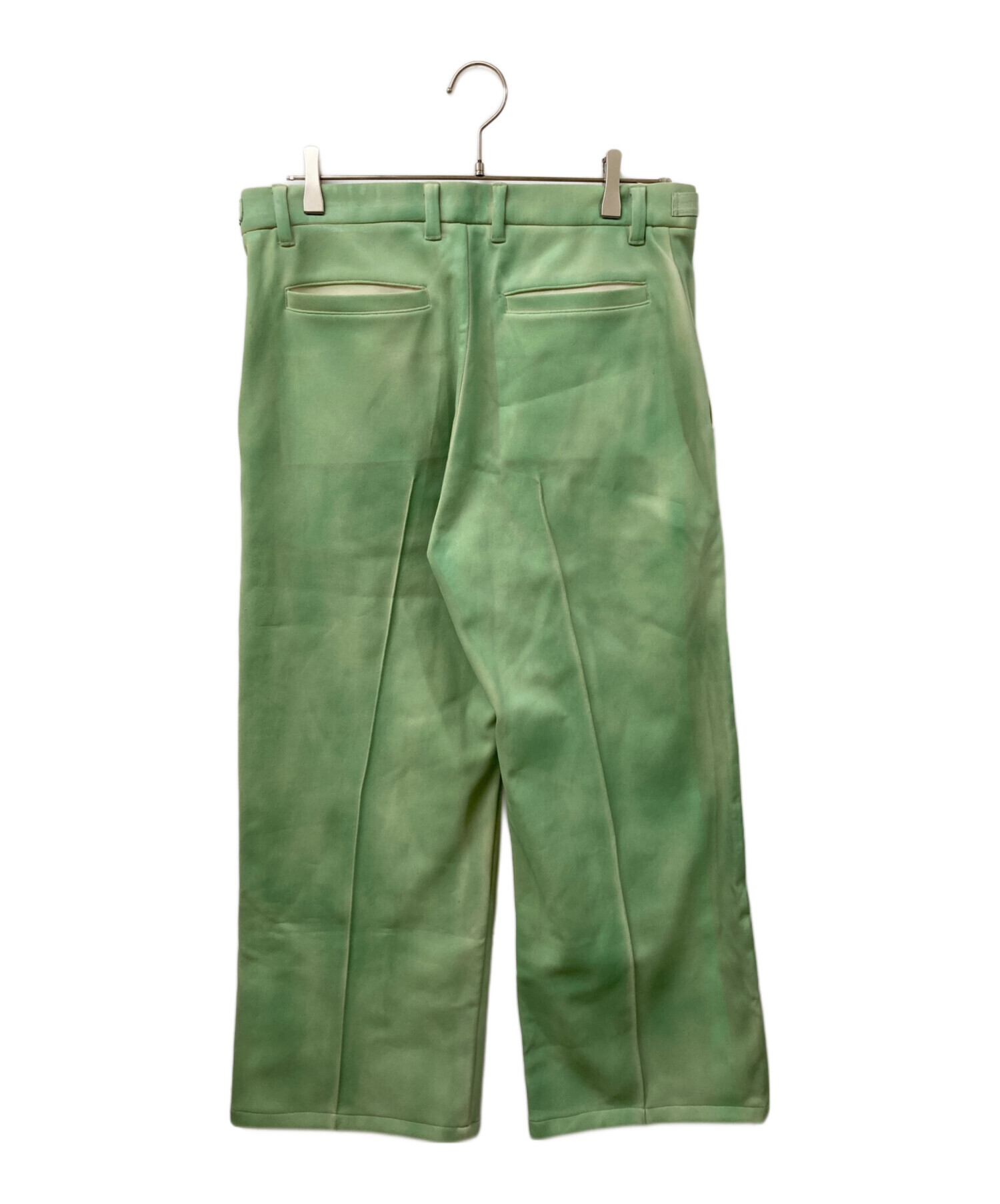 TakakoP-21S40本B-21S20本 中古・古着通販】TAAKK (ターク) LEATHER COATING SLACKS グリーン