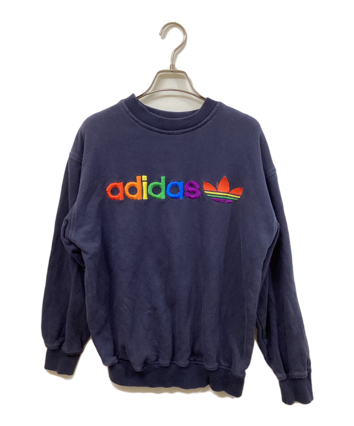e*n様 【希少】90s USA製 アディダス 刺繍ロゴ スウェット ネイビー 中古・古着通販】adidas (アディダス) 古着ロゴスウェット ネイビー