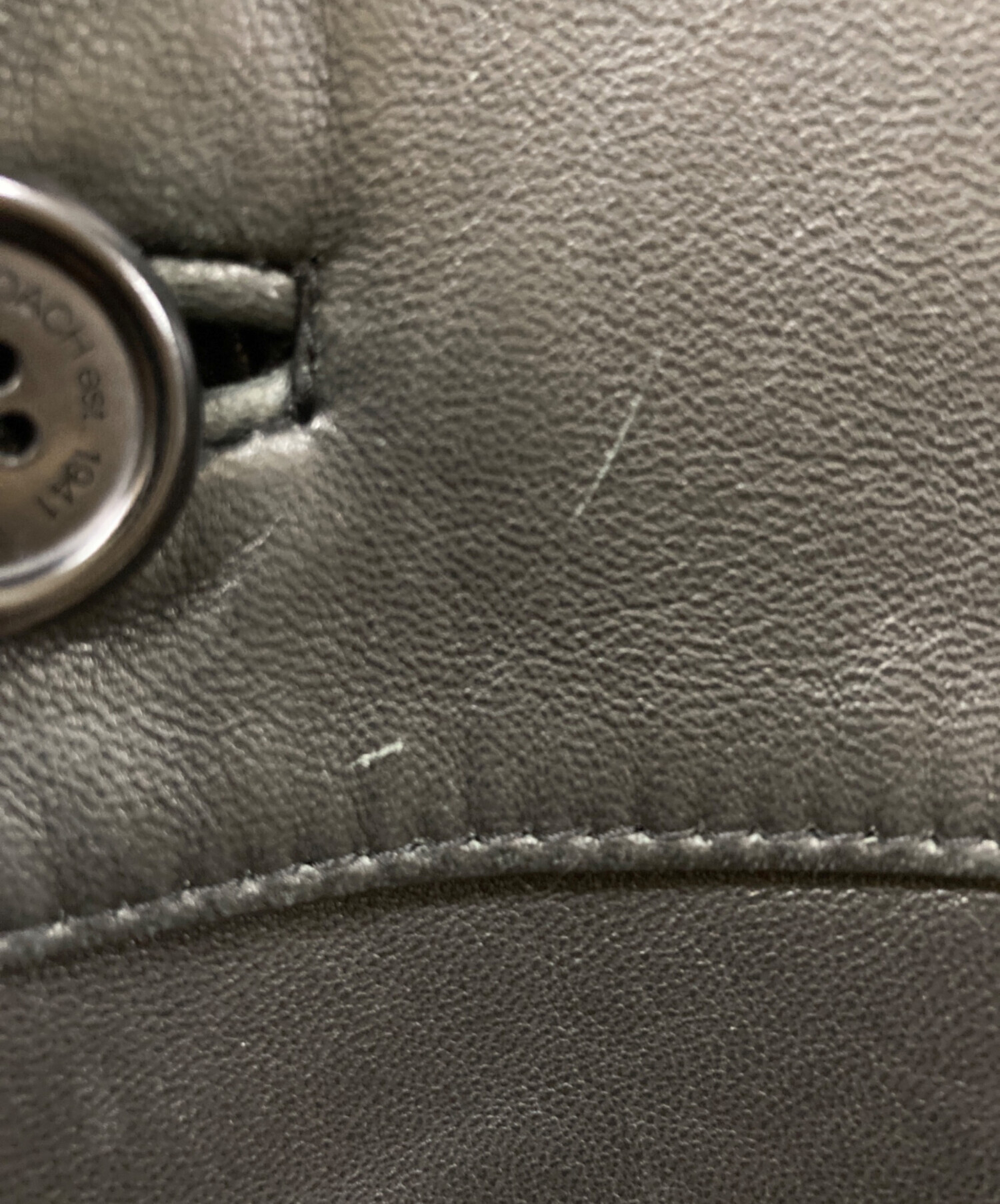 中古・古着通販】COACH (コーチ) レザーカーコート ブラック サイズ