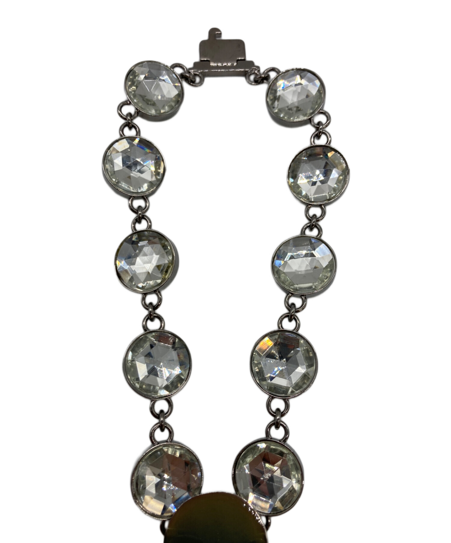 miu miu ブレスレット シティカーフ クリスタル 中古・古着通販】MIU MIU (ミュウミュウ) フラワービジュー