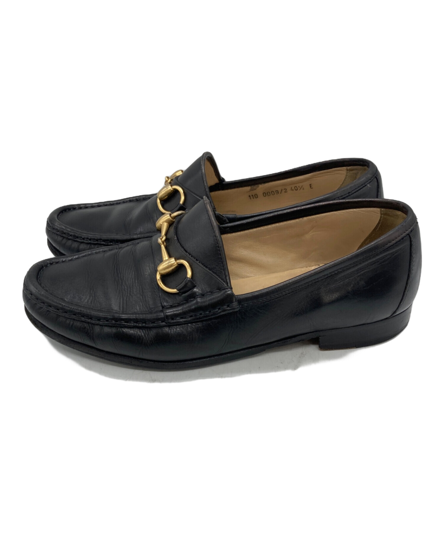 中古・古着通販】GUCCI (グッチ) ビットローファー ブラック サイズ 