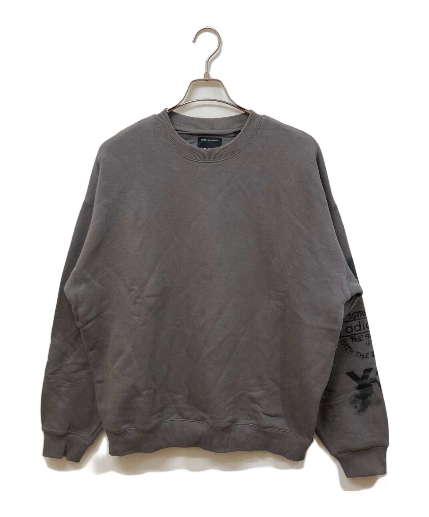 中古・古着通販】Y-3 (ワイスリー) クルーネックスウェット グレー 