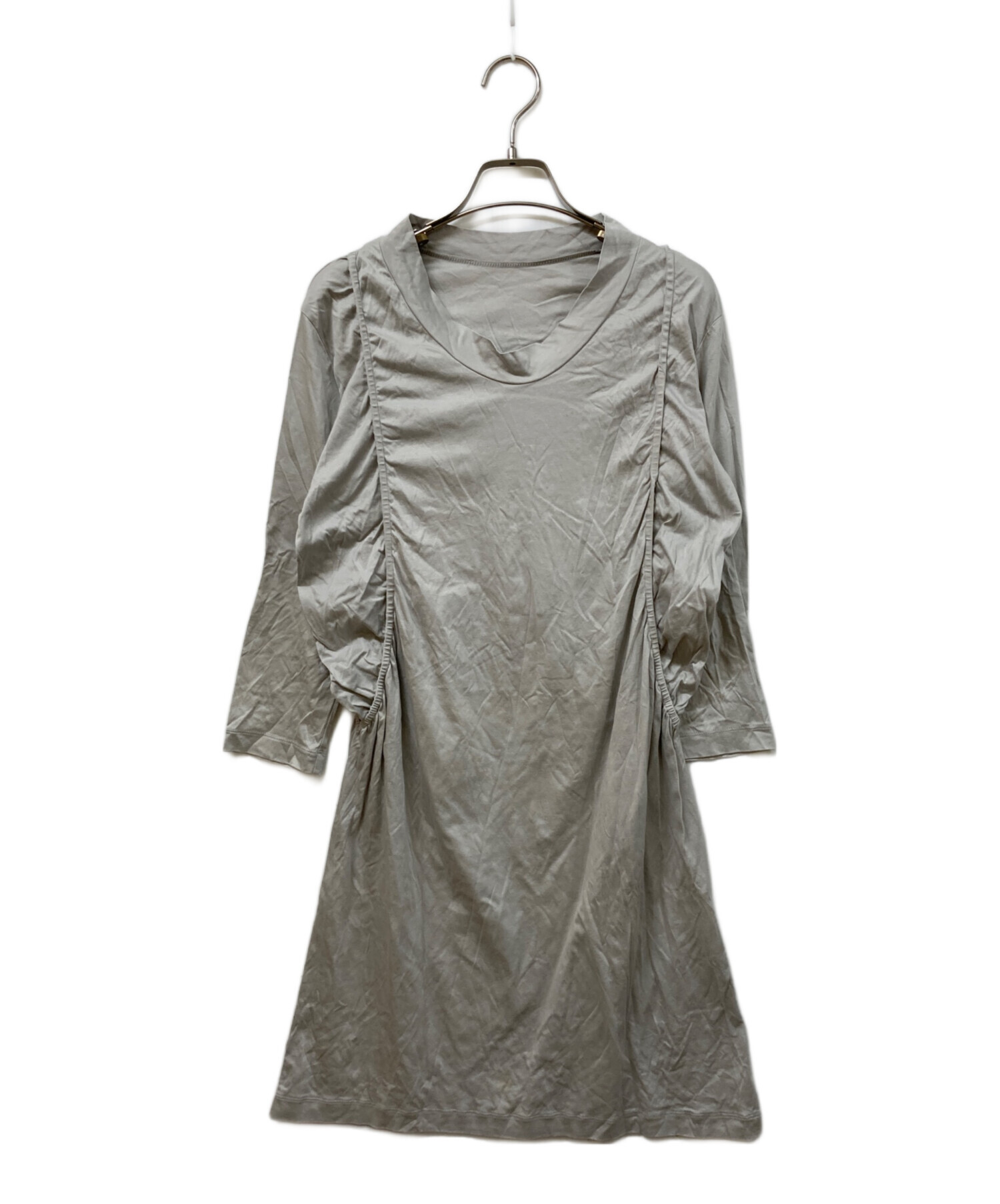 HaaTイッセイミヤケ　チャコールグレー半袖 ロングワンピース 中古・古着通販】ISSEY MIYAKE haat (イッセイミヤケハート) 長袖