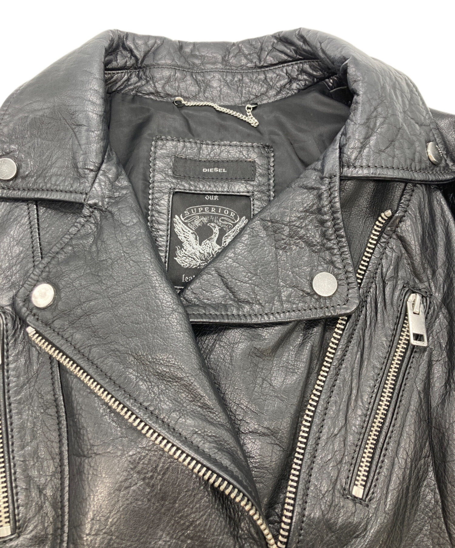 中古・古着通販】DIESEL (ディーゼル) ダブルライダースジャケット
