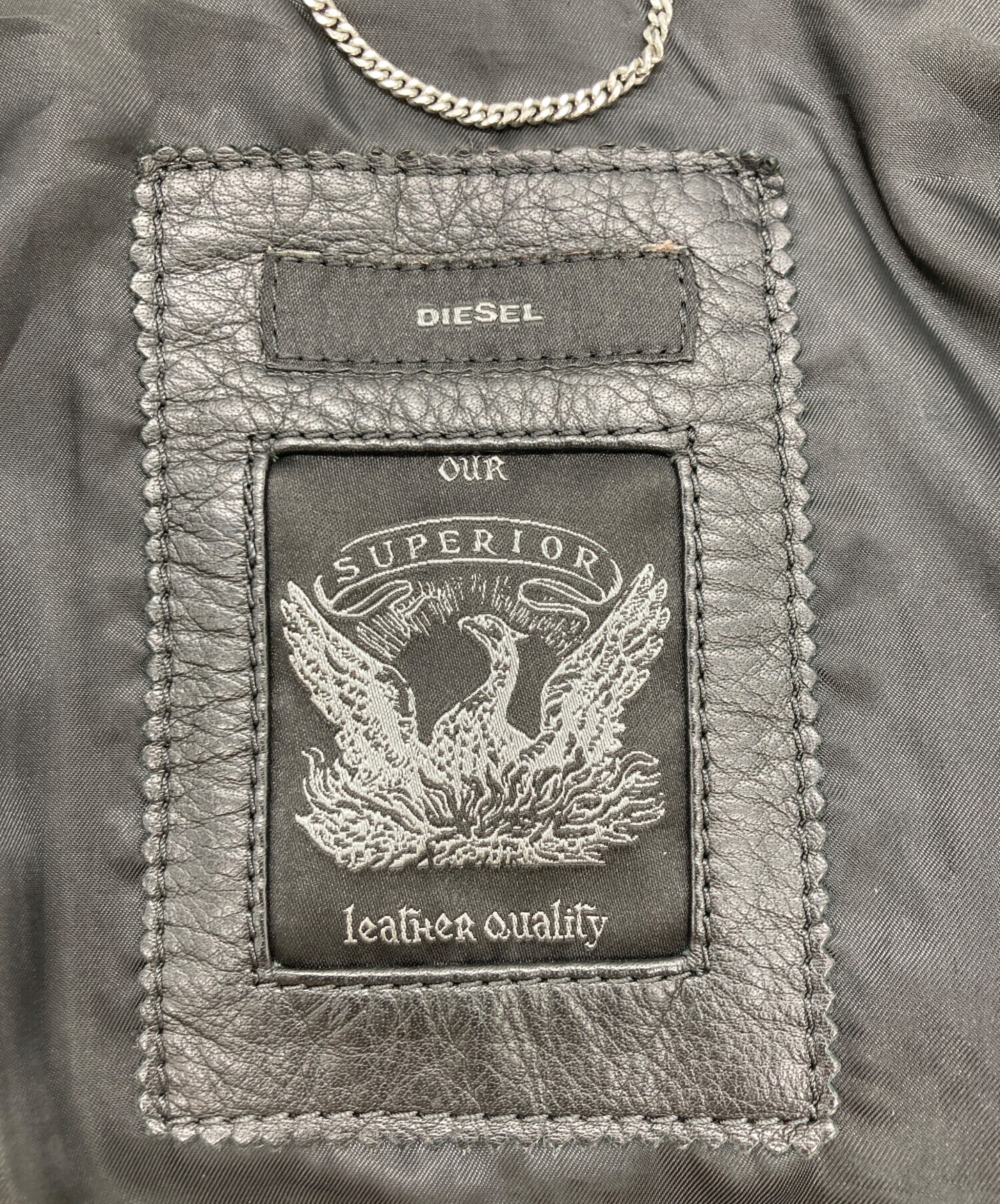 中古・古着通販】DIESEL (ディーゼル) ダブルライダースジャケット
