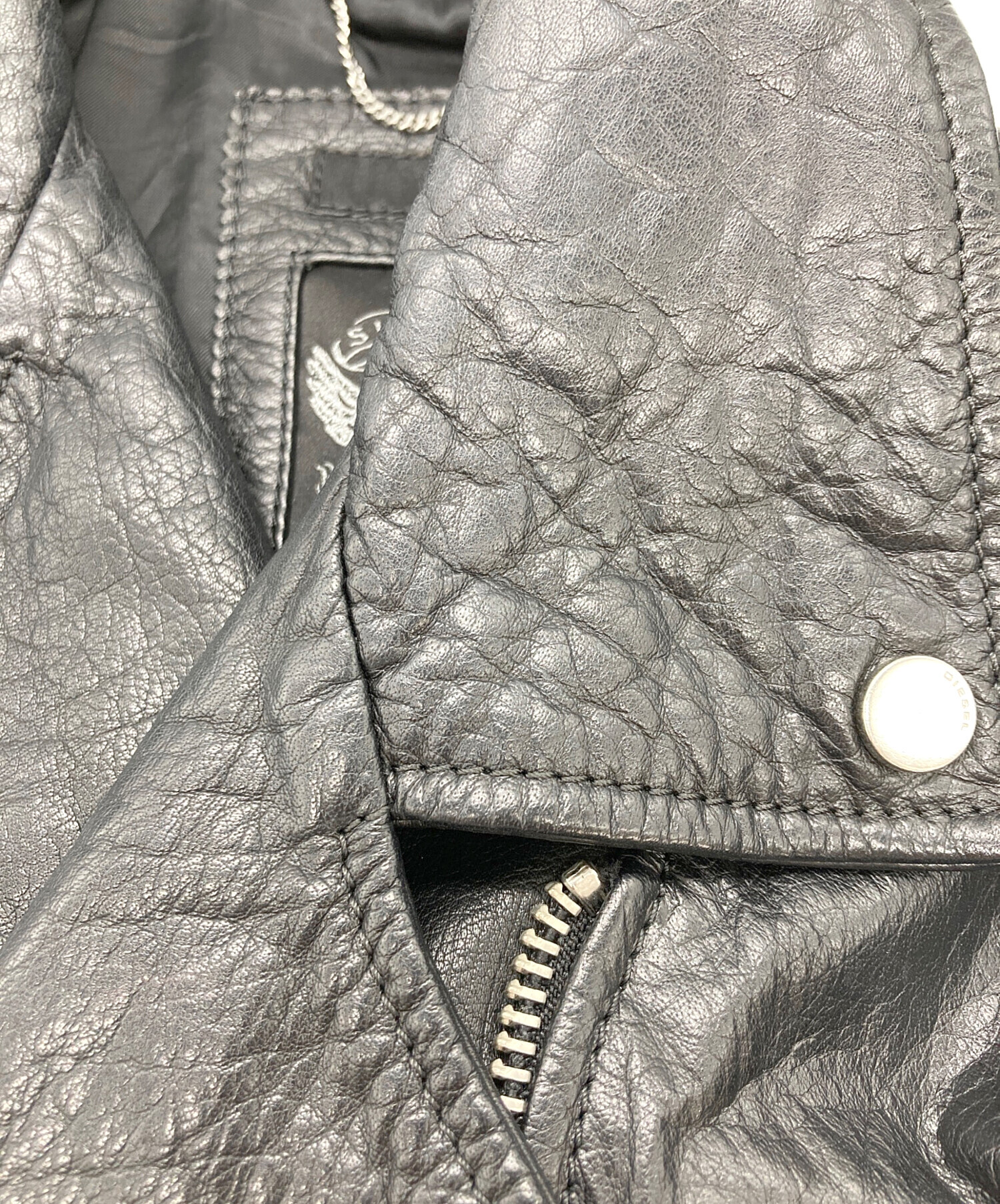 中古・古着通販】DIESEL (ディーゼル) ダブルライダースジャケット