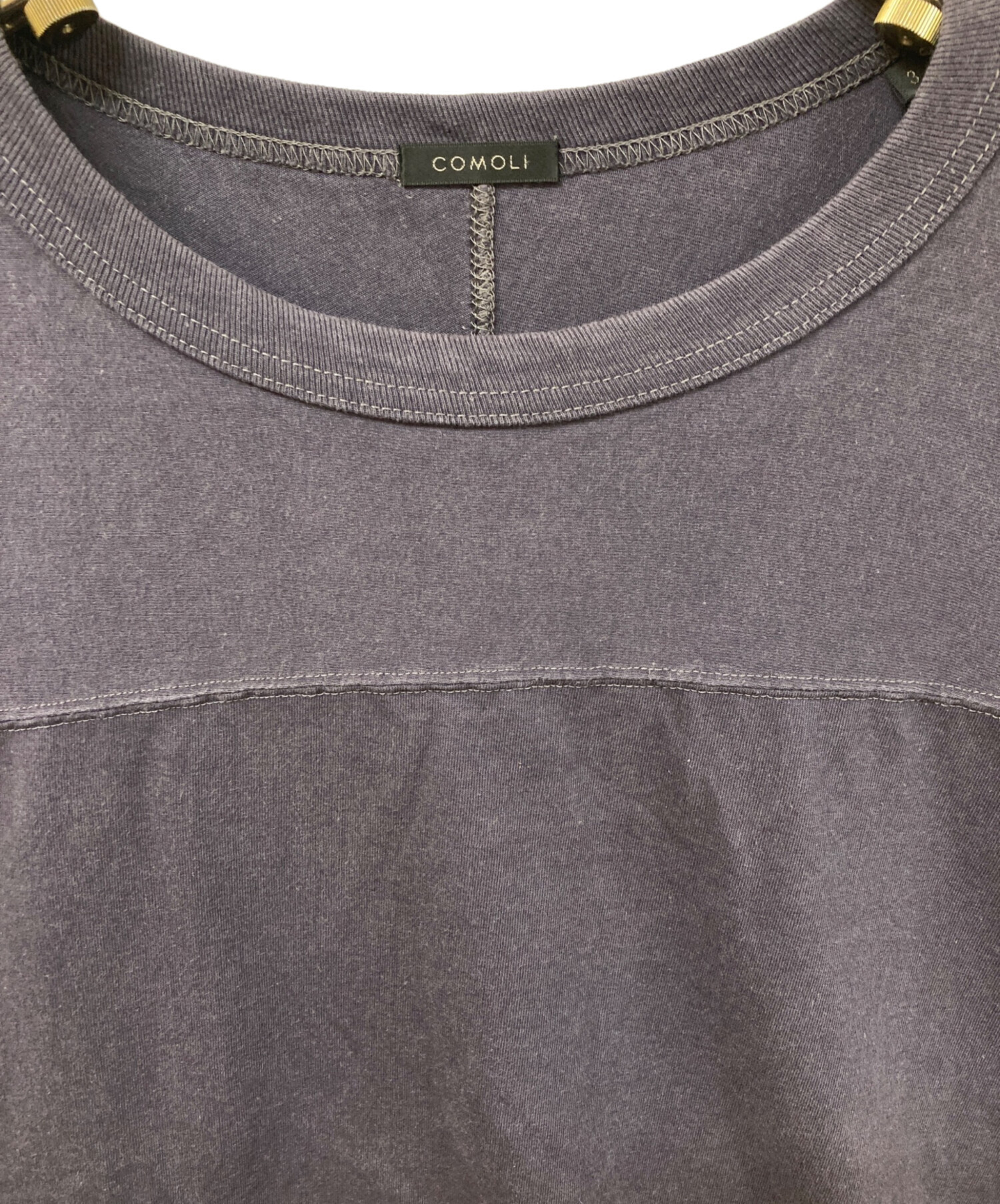 中古・古着通販】COMOLI (コモリ) フットボールTシャツ ネイビー
