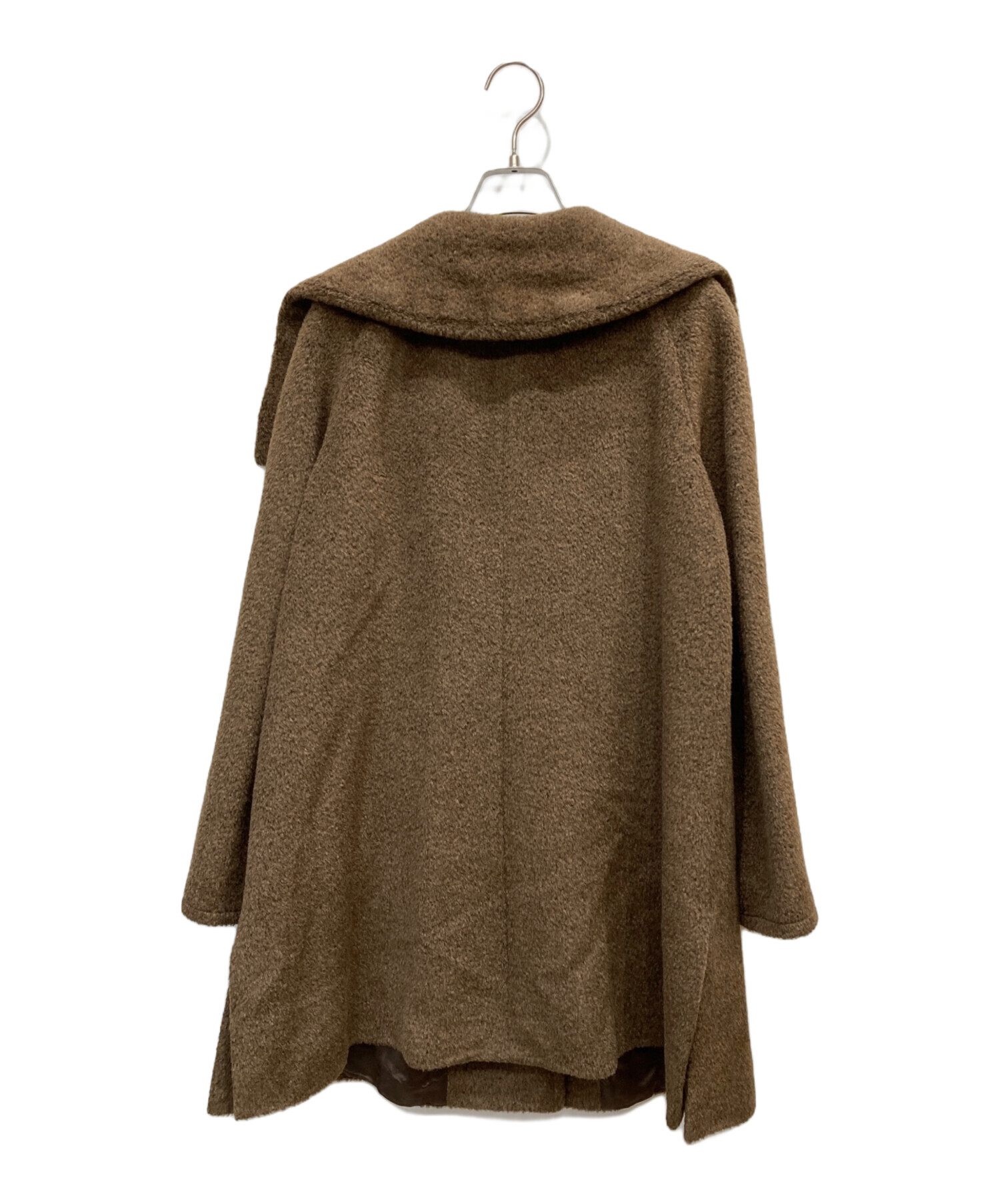 未使用】マックスマーラ アルパカ モヘア コート ブラウン ベルト