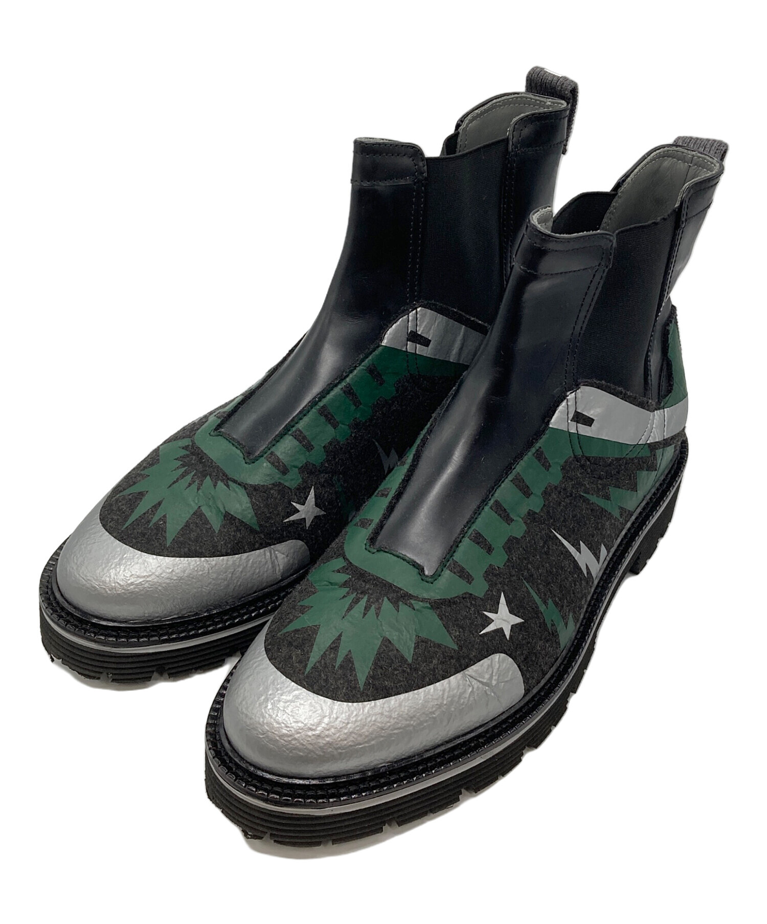 MSGM サイドゴアブーツ　eu42 中古・古着通販】MSGM (エムエスジーエム) サイドゴアブーツ 1940MS20