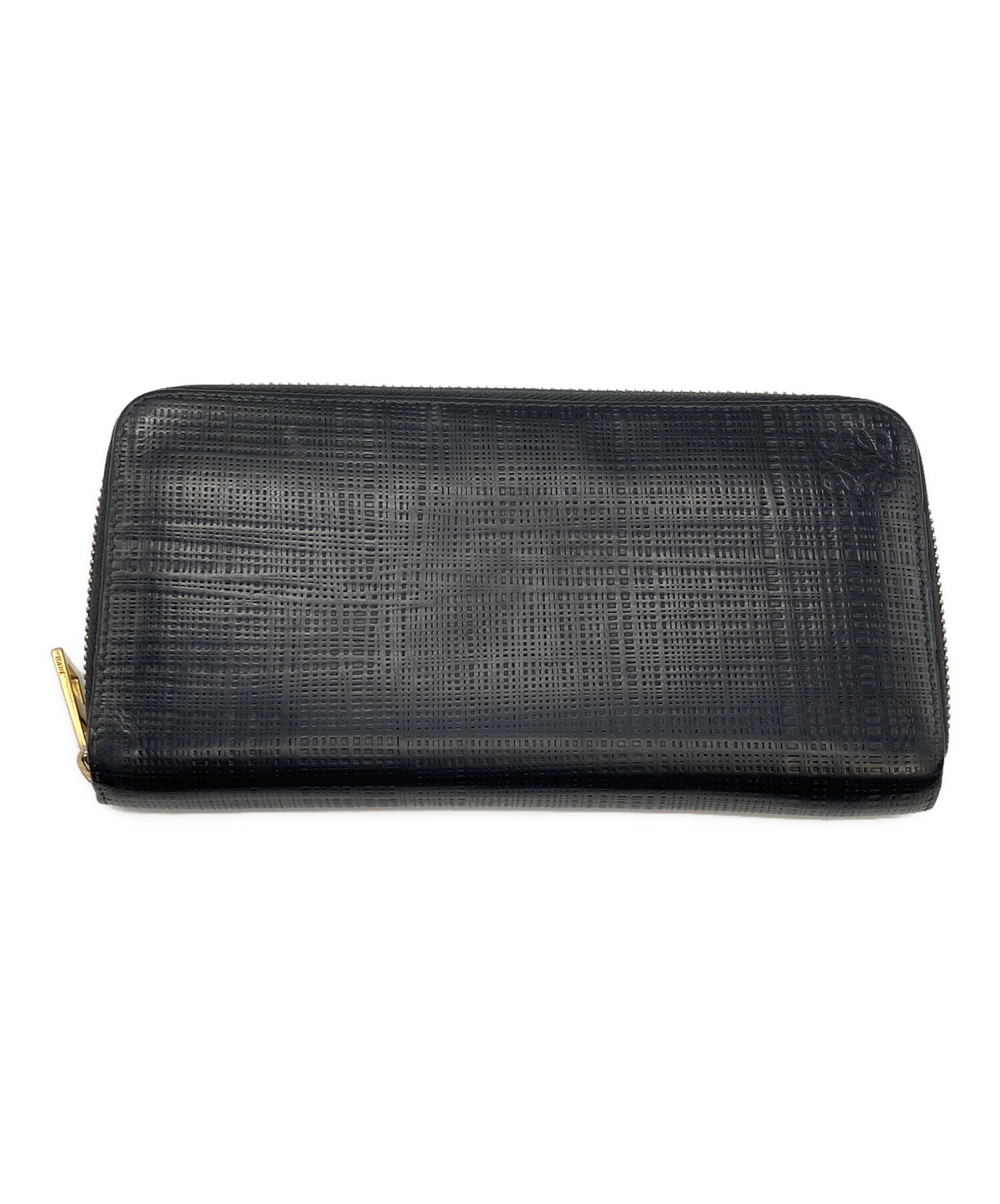中古・古着通販】LOEWE (ロエベ) ラウンドファスナー長財布 ブラック 