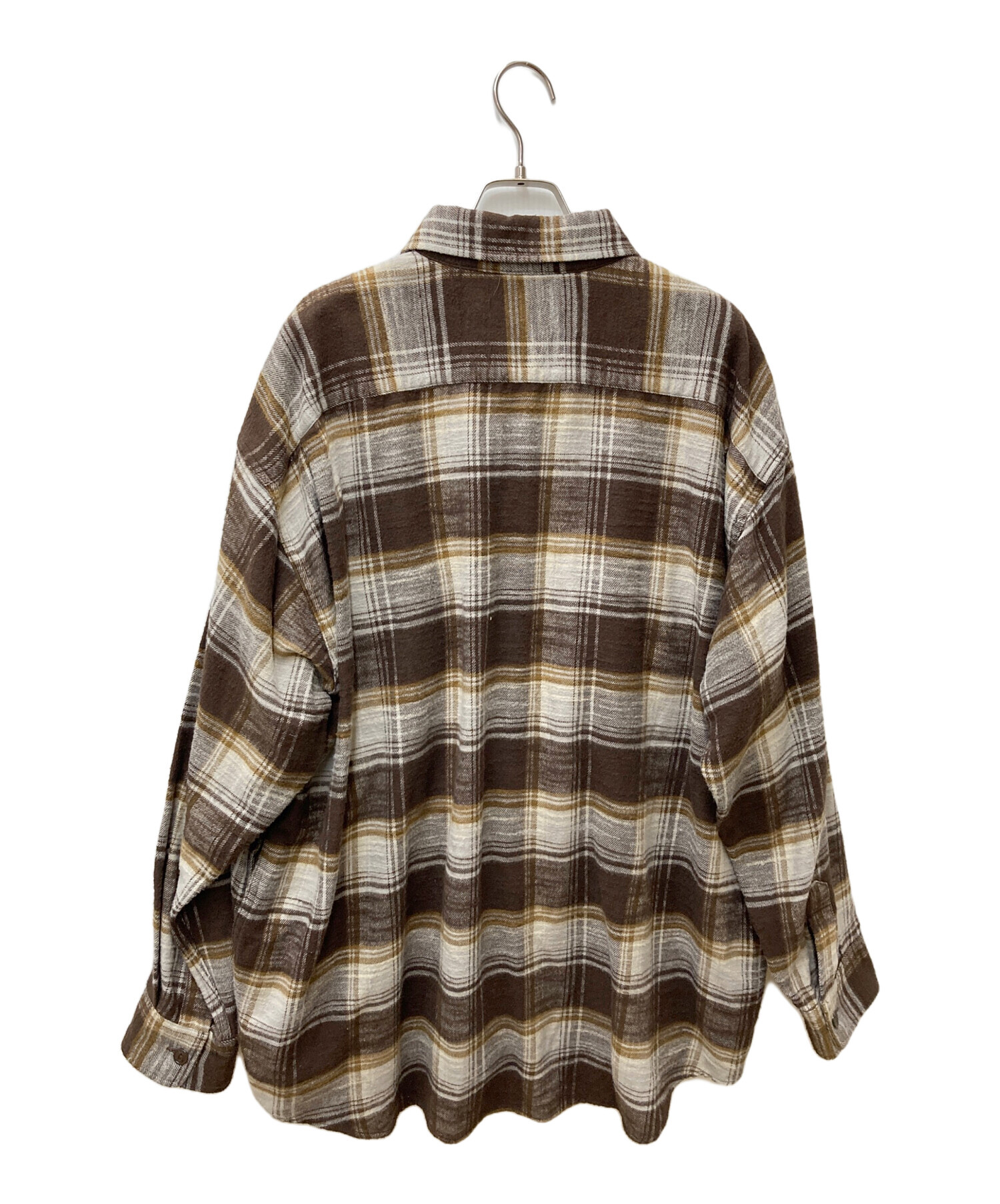 中古・古着通販】gold (ゴールド) SLUB NEL CHECK BIG POCKET WORK