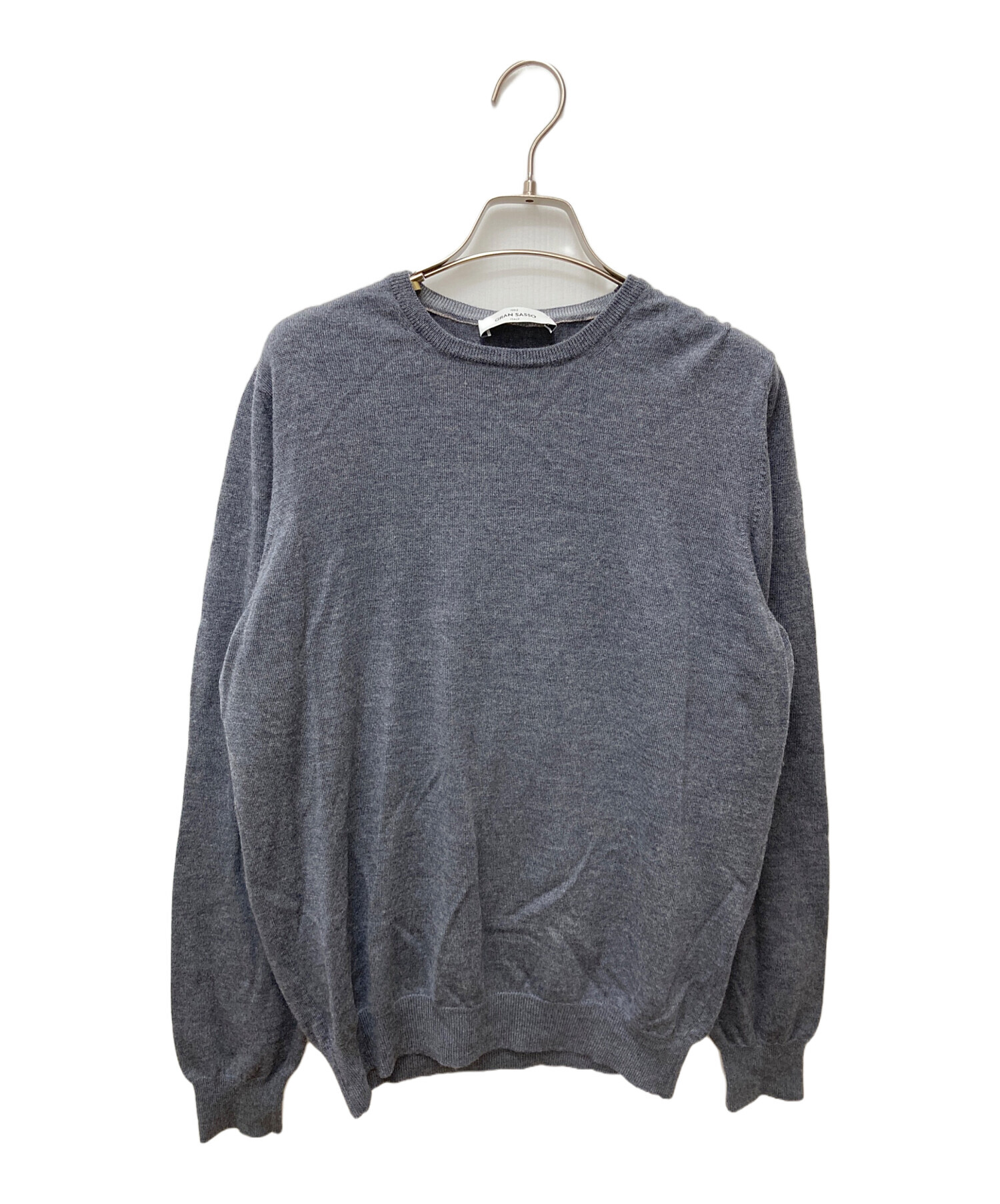 中古・古着通販】GRAN SASSO (グランサッソ) ウールニット グレー 