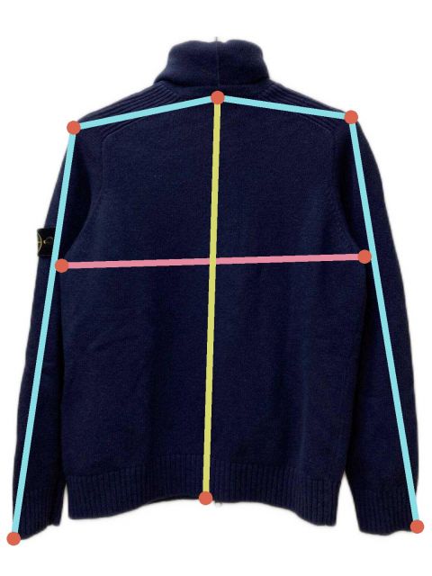 中古・古着通販】STONE ISLAND (ストーンアイランド) ニットジップ